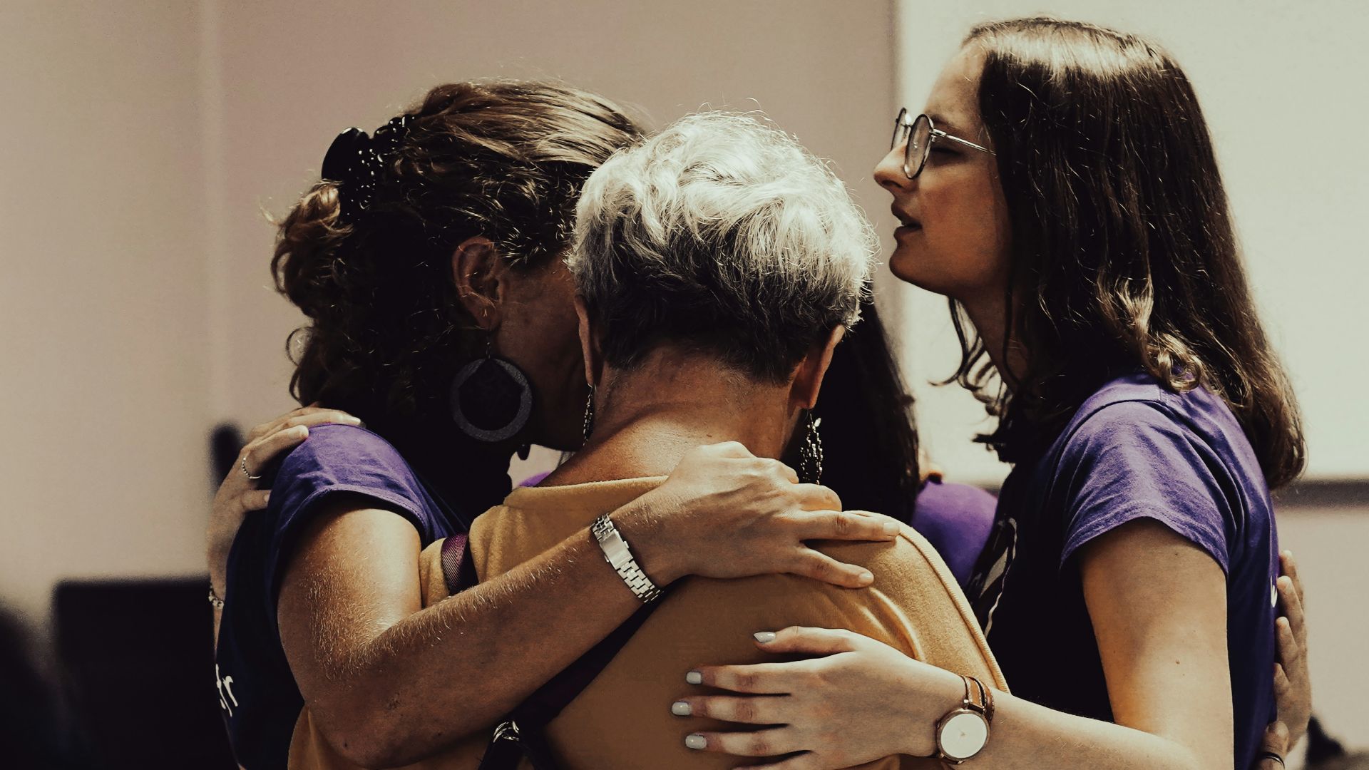 a man and woman kissing