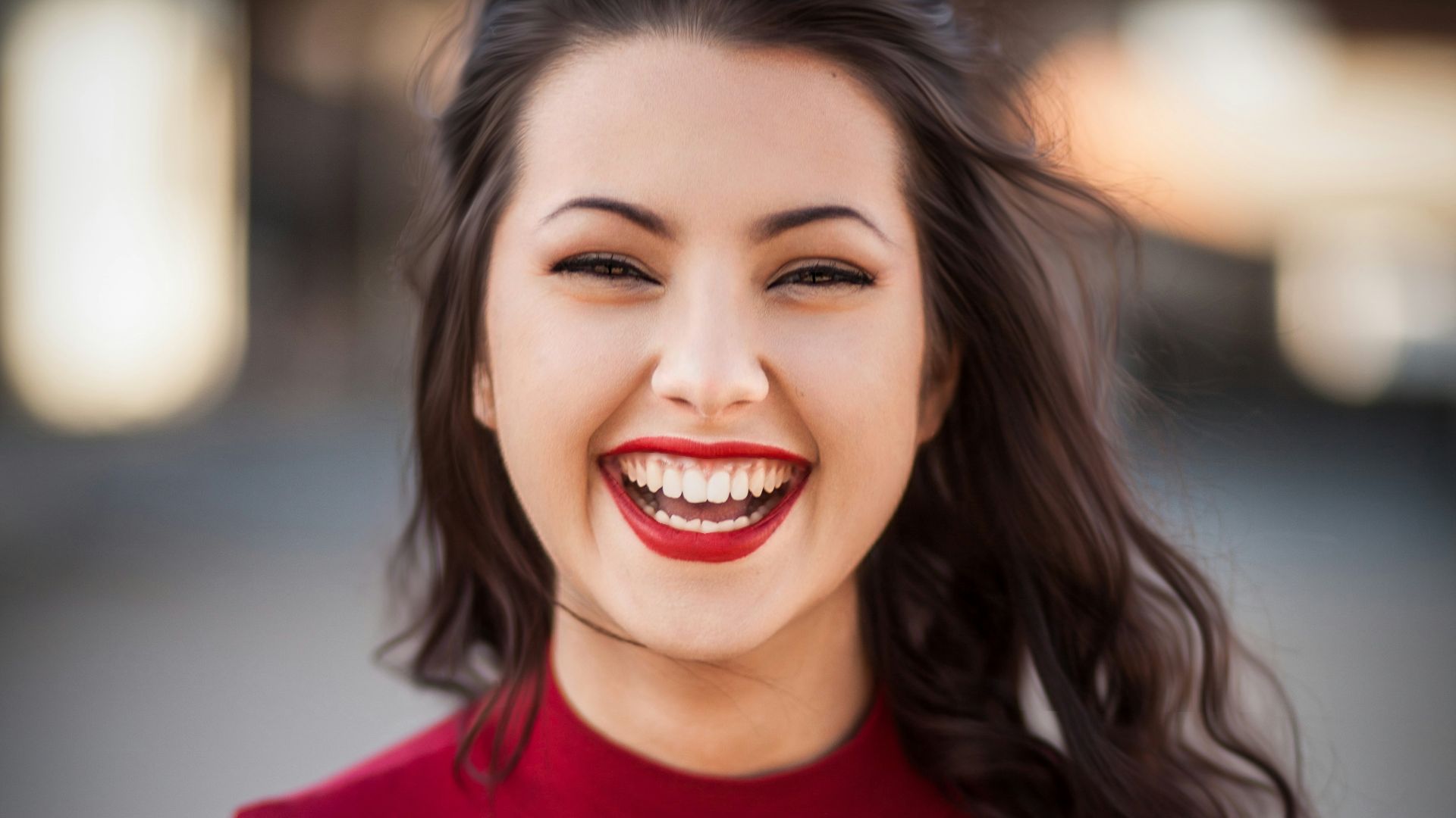 closeup photography of woman smiling