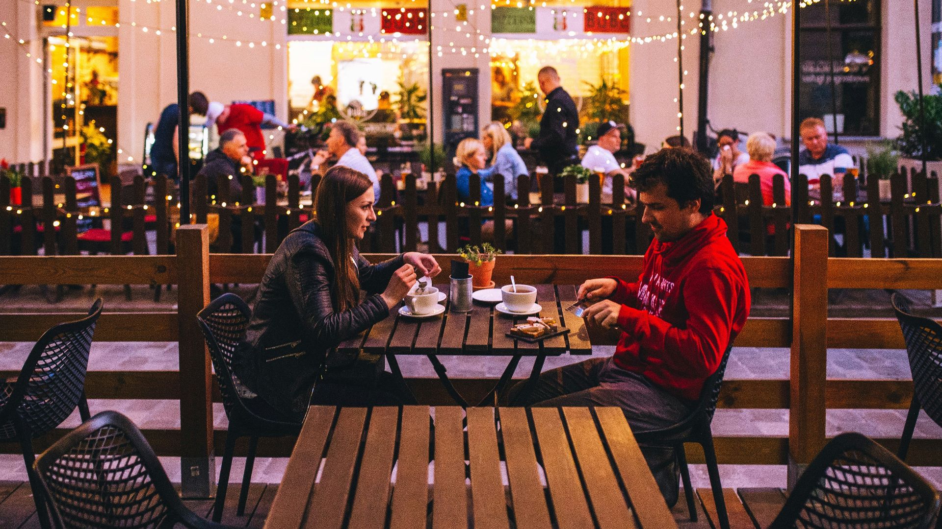 couple dining out