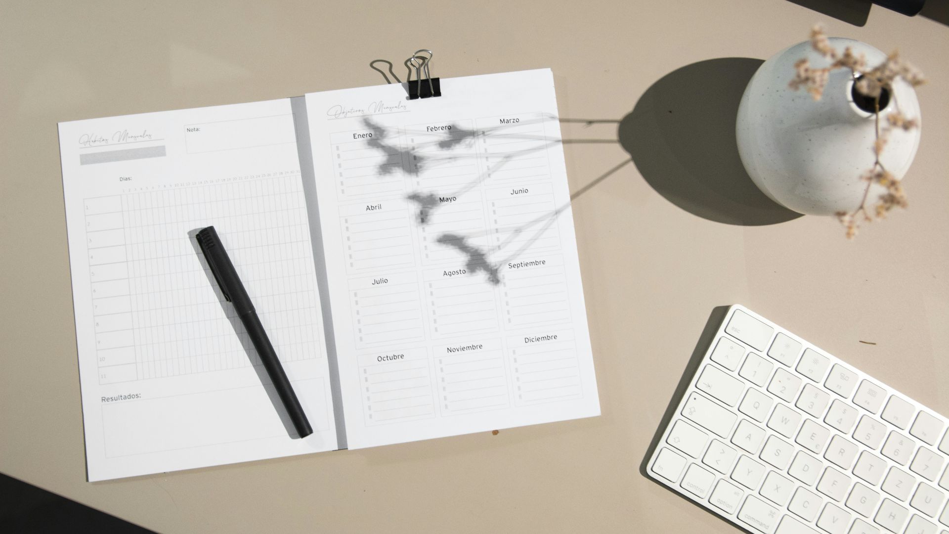 black pen on white printer paper