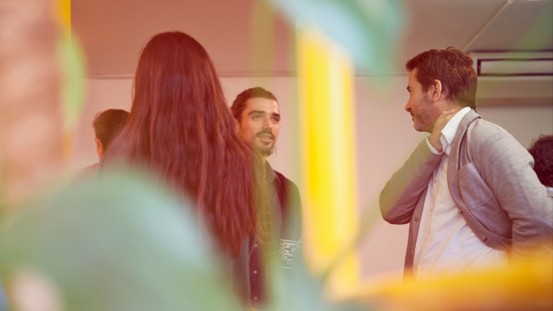 group of people gathering