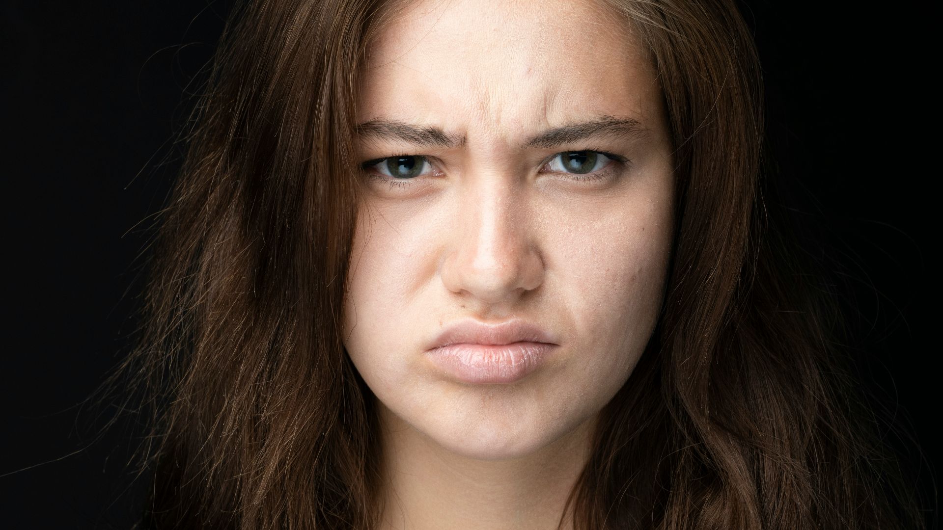 woman in black crew neck shirt