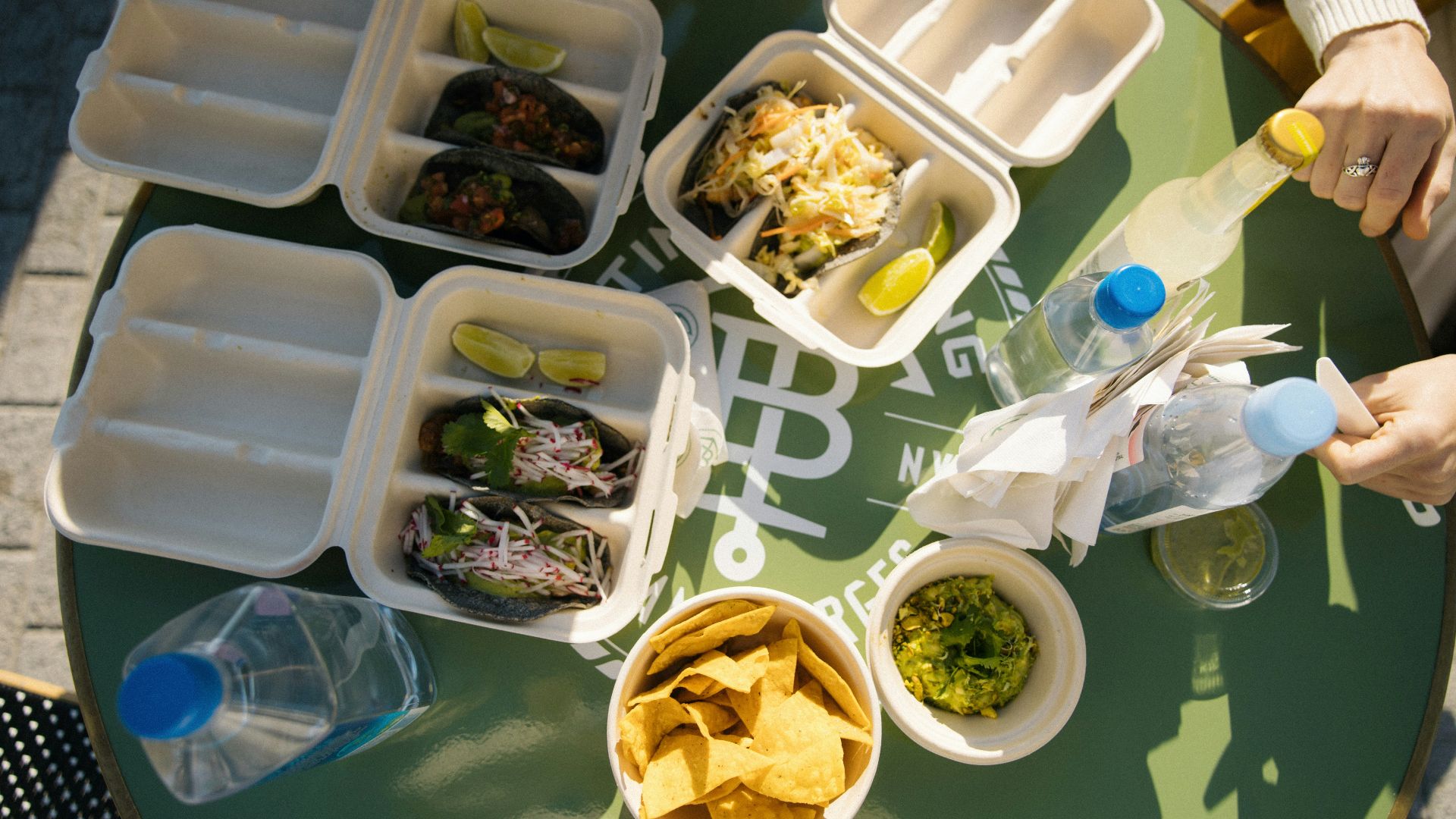 a table full of food