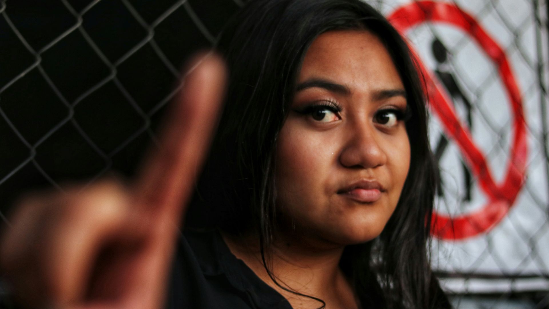 woman in black crew neck shirt