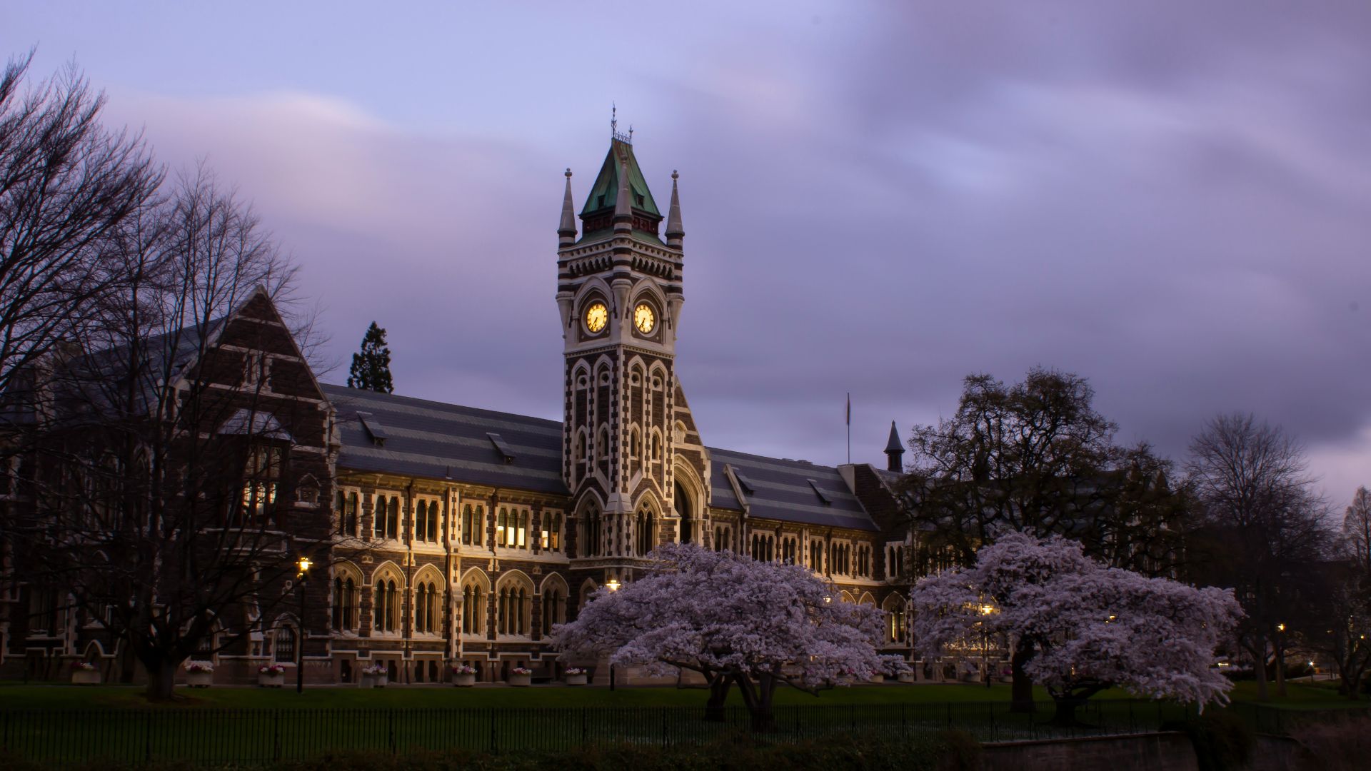 brown and white concrete building near green trees during daytime