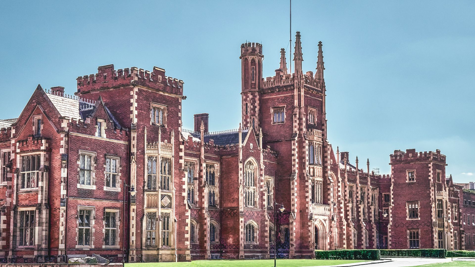 a large brick building with St James's Palace in the background
