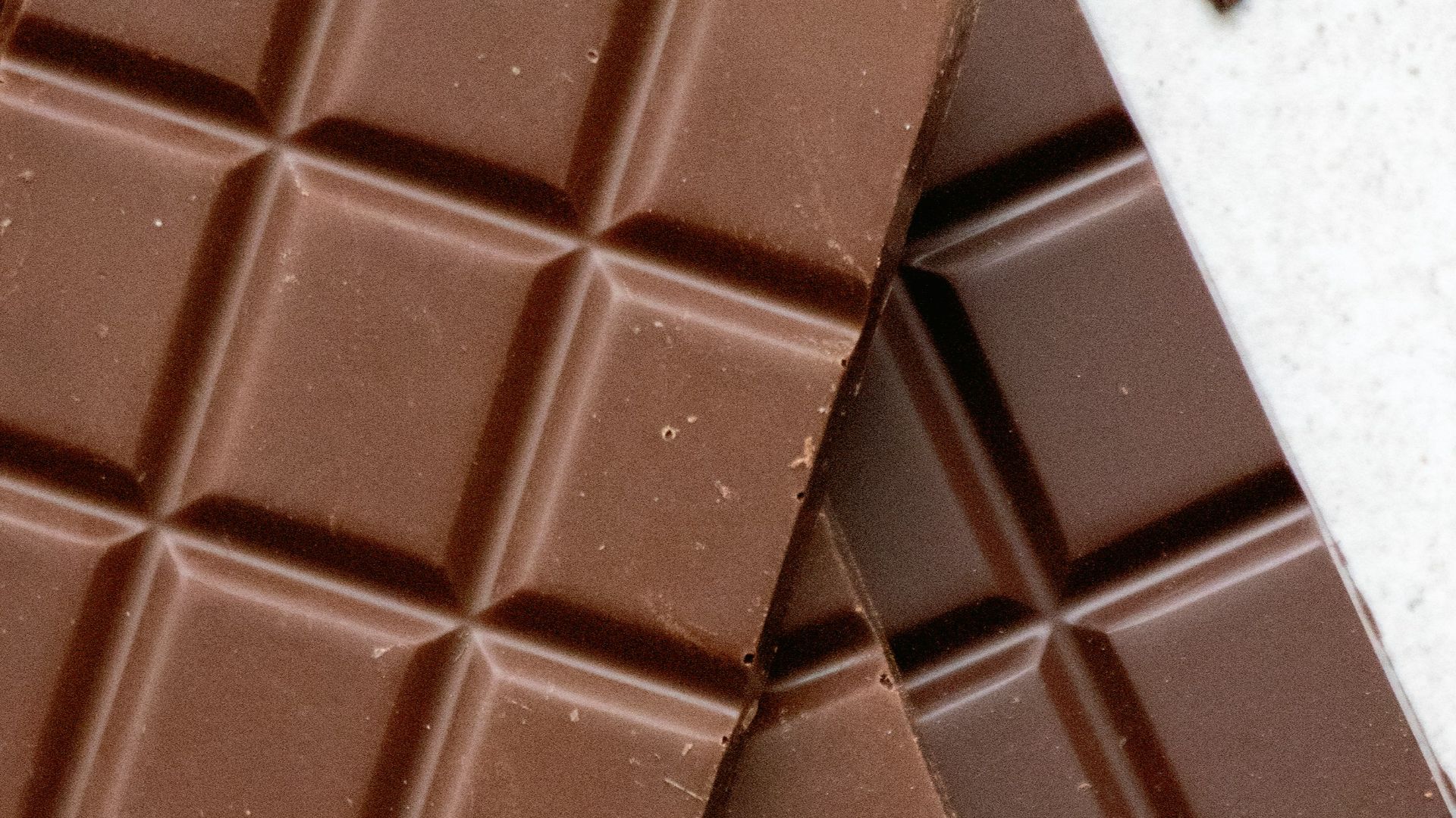 chocolate bar on white table