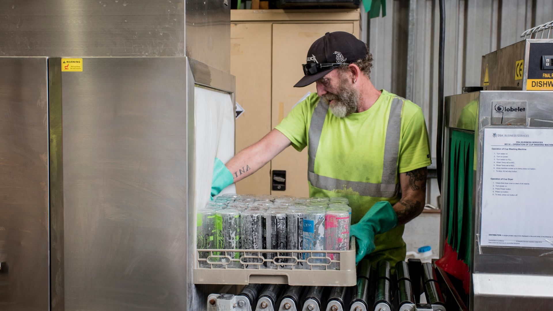 man wearing green crew-neck t-shirt