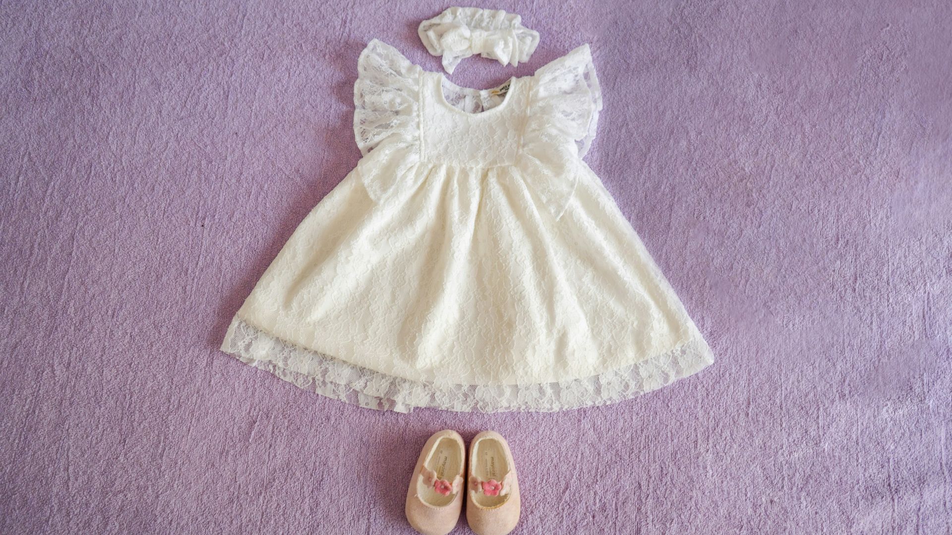 a white dress and shoes