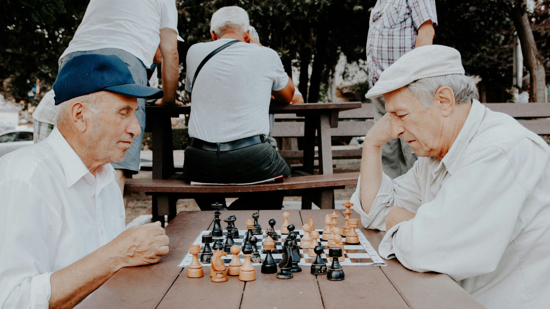two men playing chess