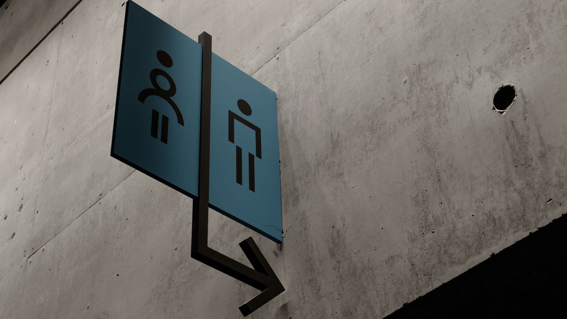 blue and white no smoking sign