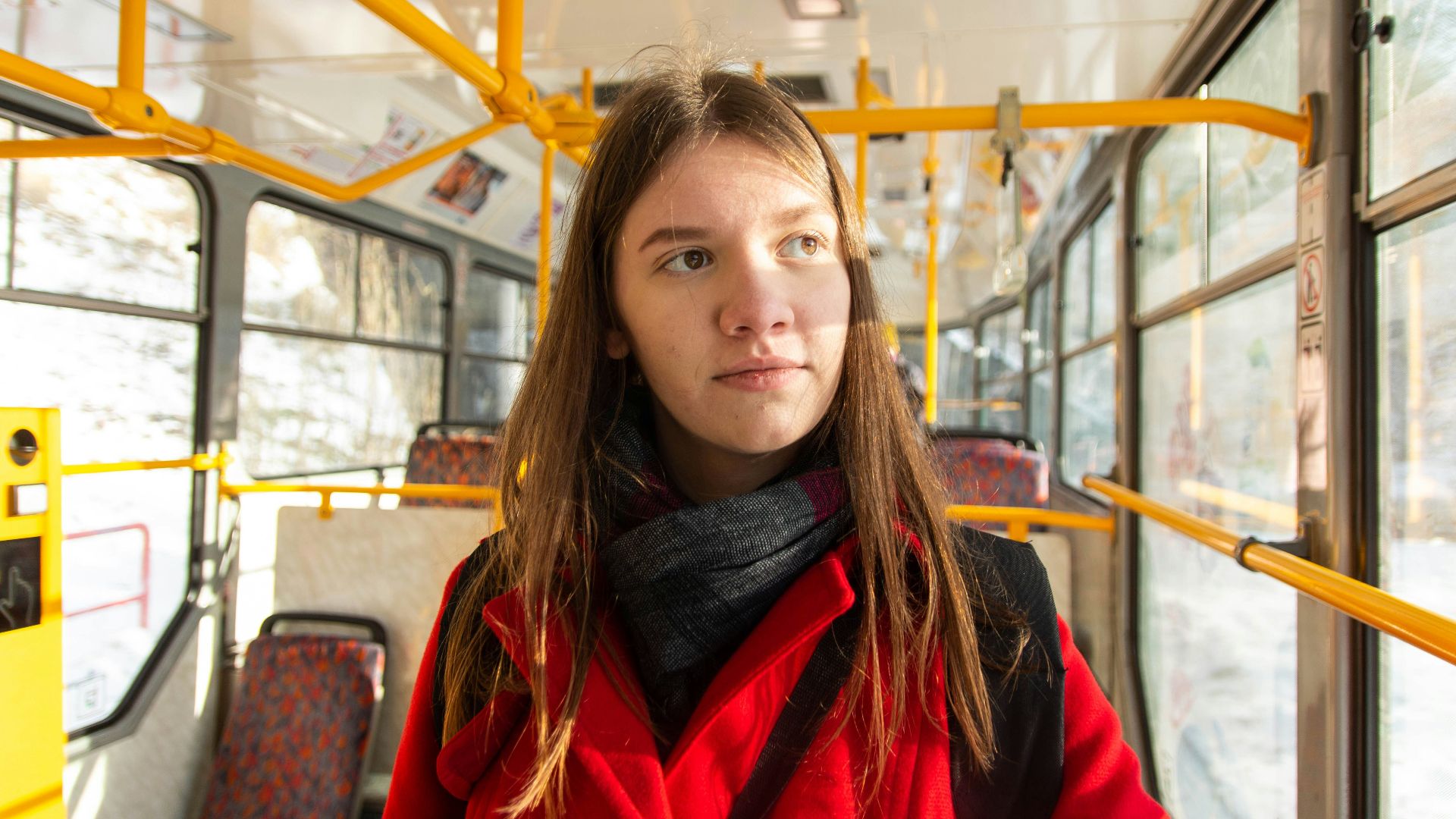 girl sitting on passengers seat