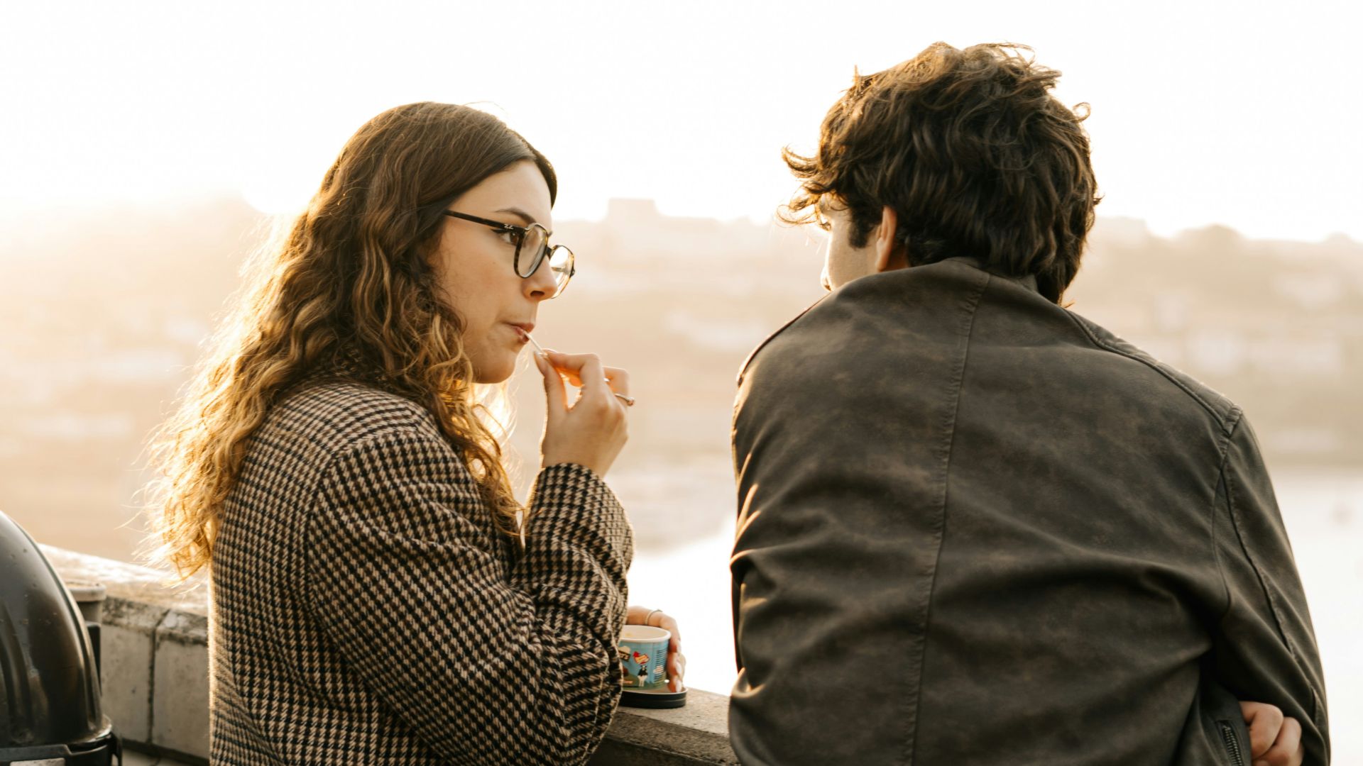 A man and a woman standing next to each other