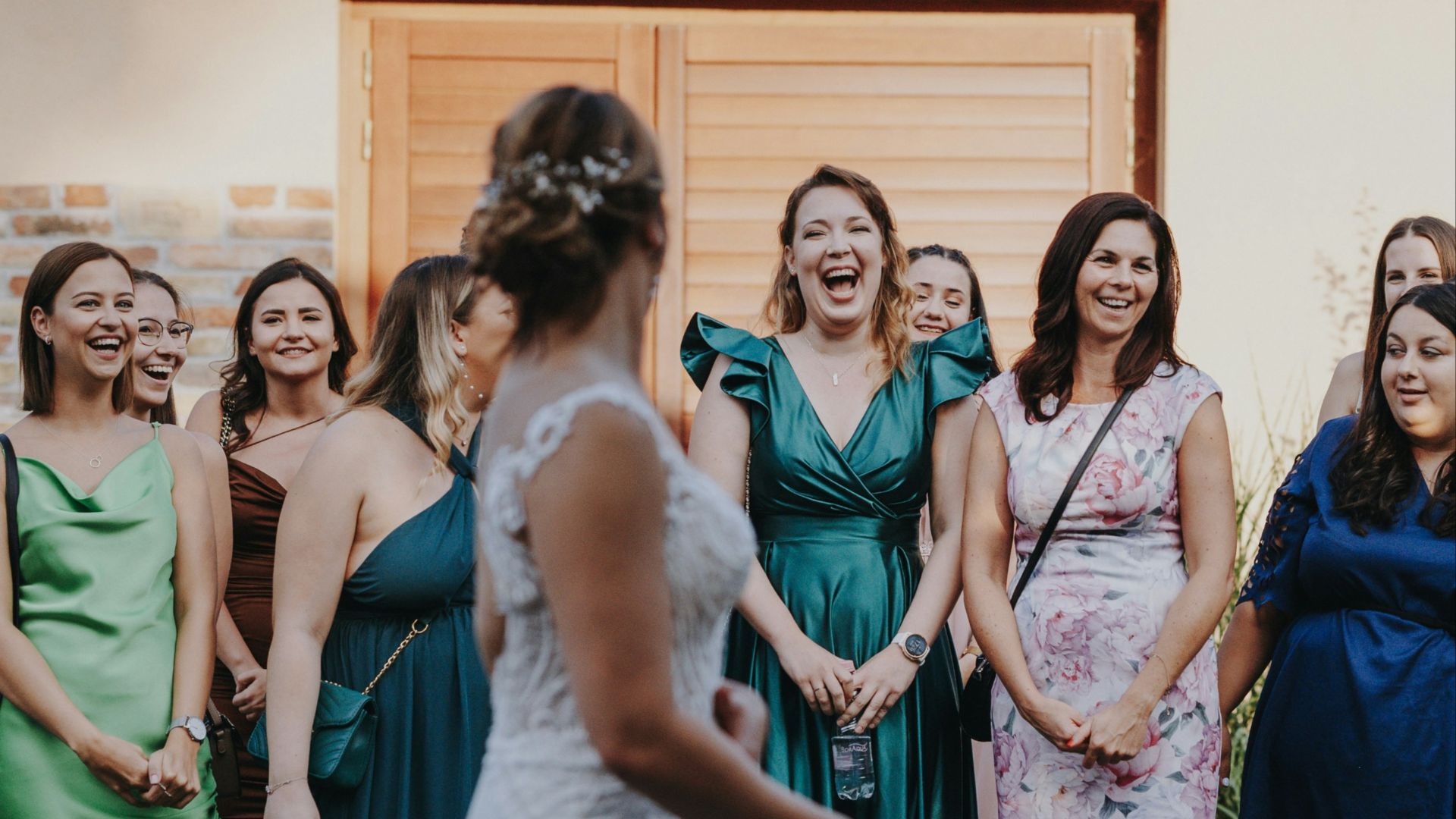 a group of women standing next to each other