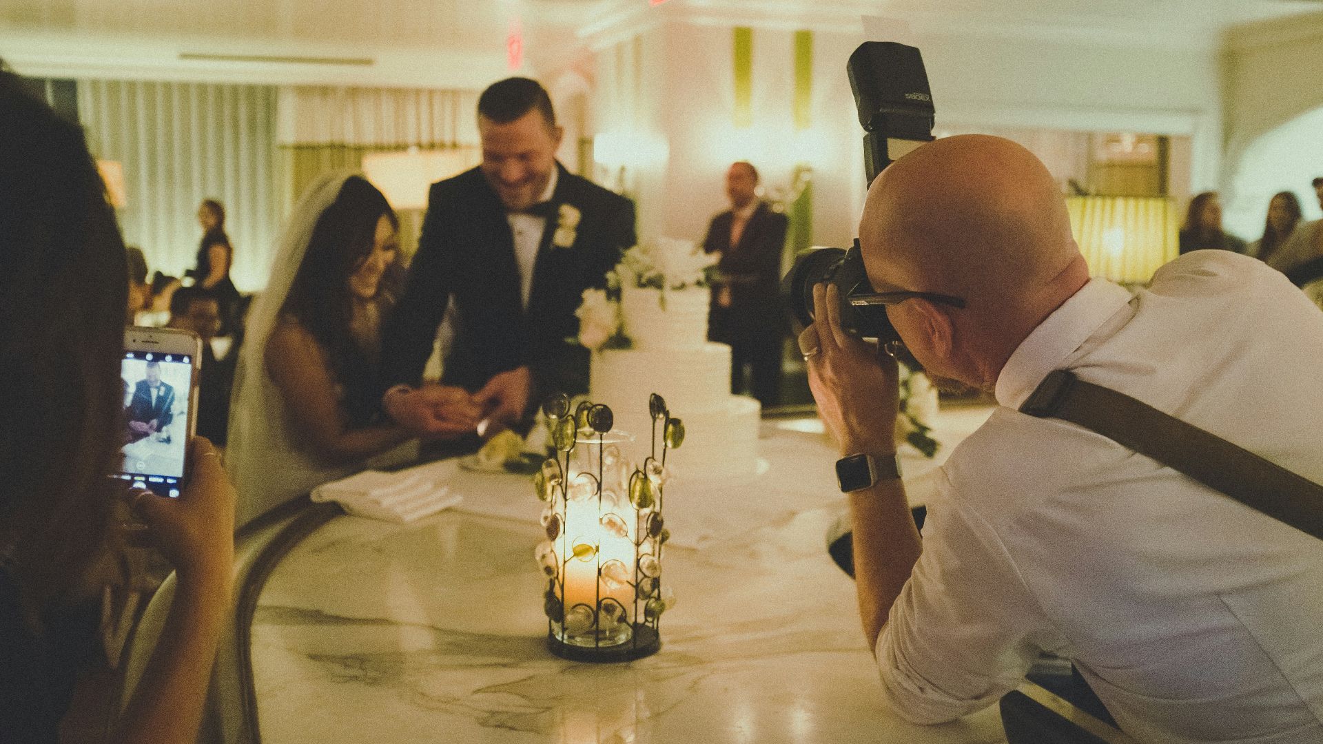 wedding couple inside room
