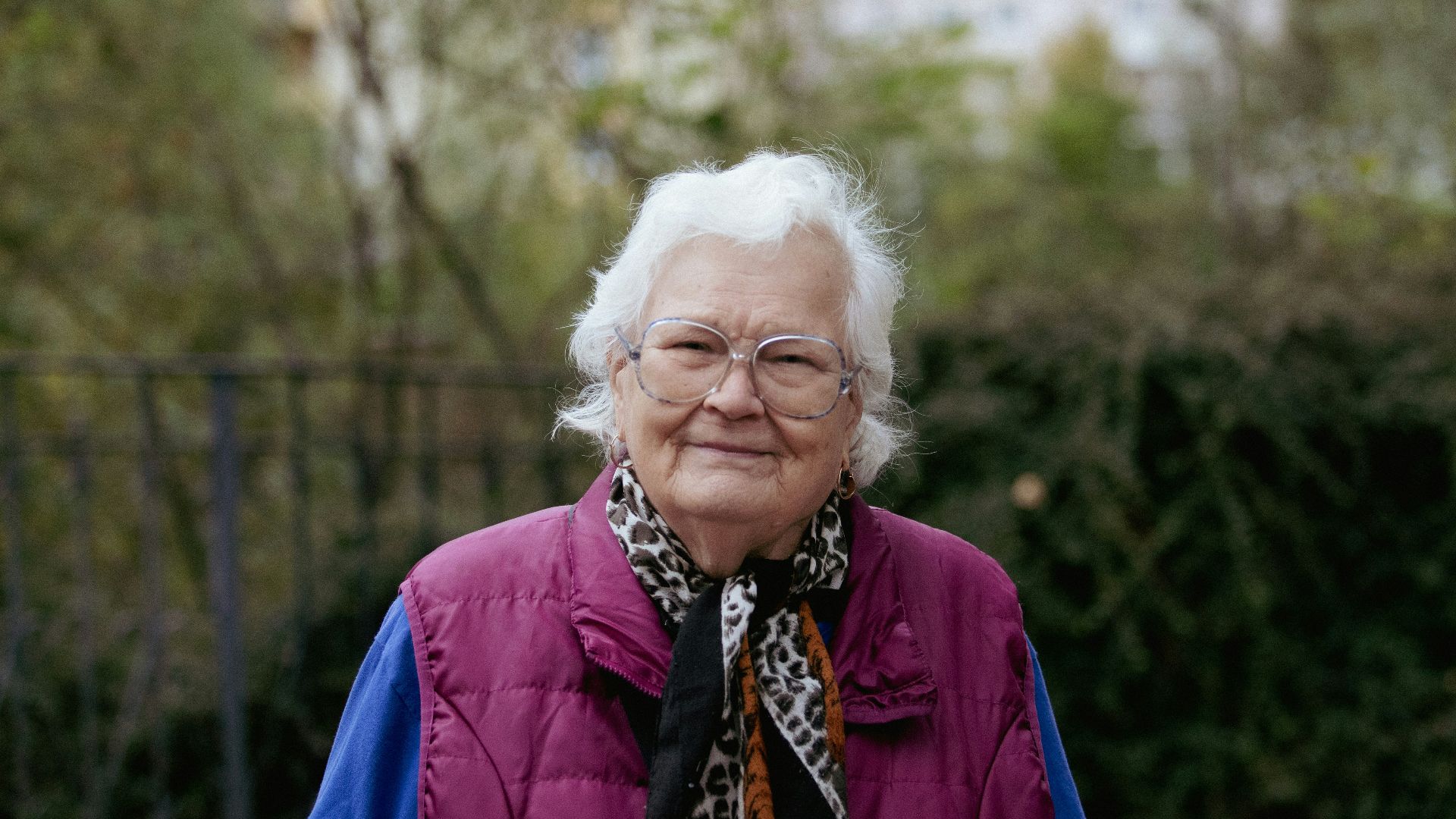 an old woman with glasses