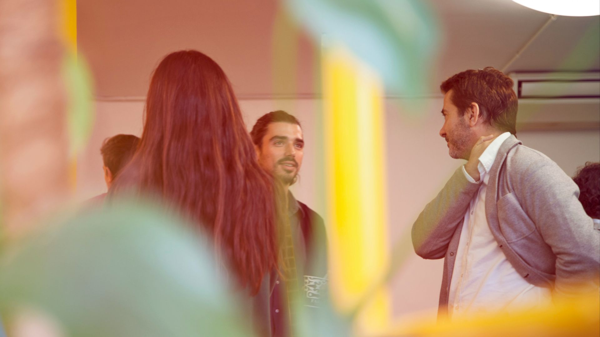 group of people gathering