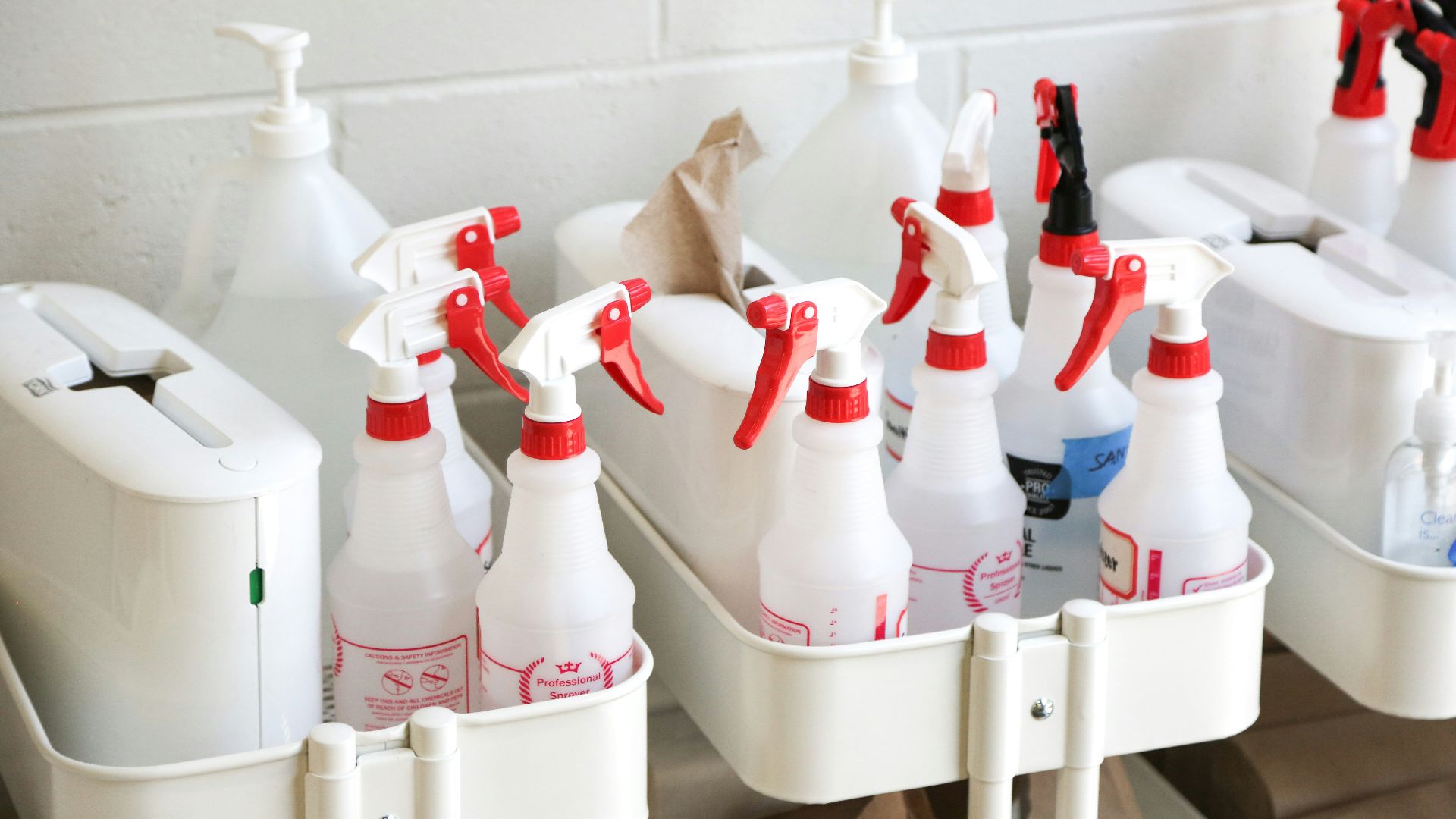 white plastic bottles on white plastic container