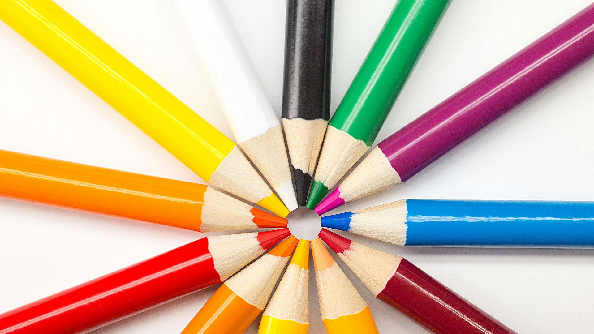 assorted-color color pencils