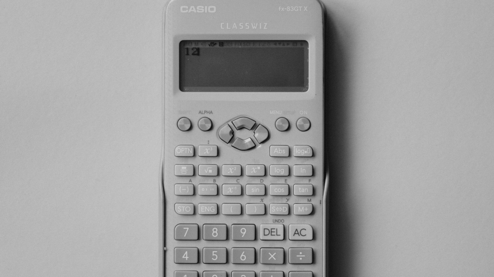 white Casio calculator