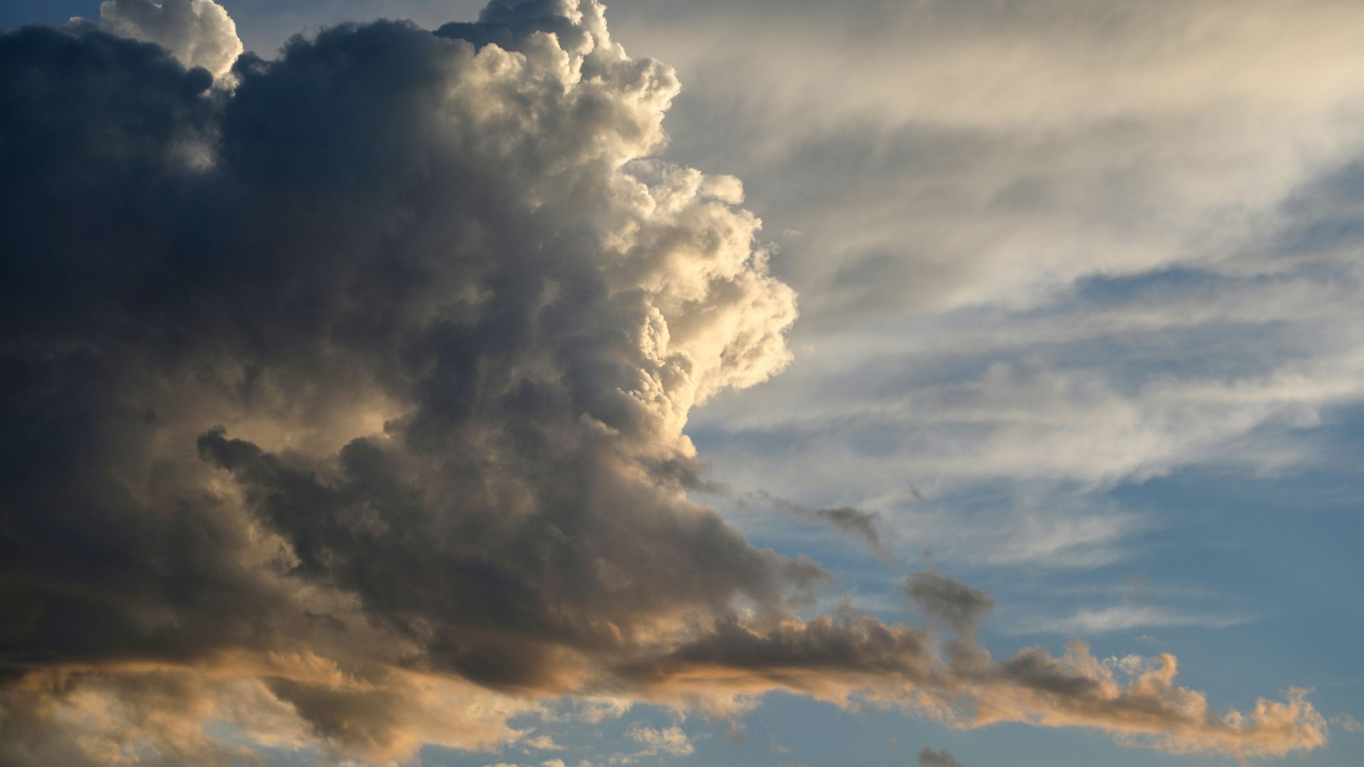 large clouds on a blue sky