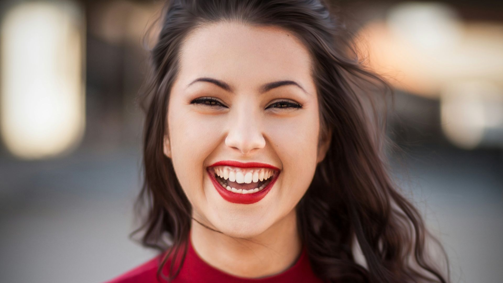 closeup photography of woman smiling