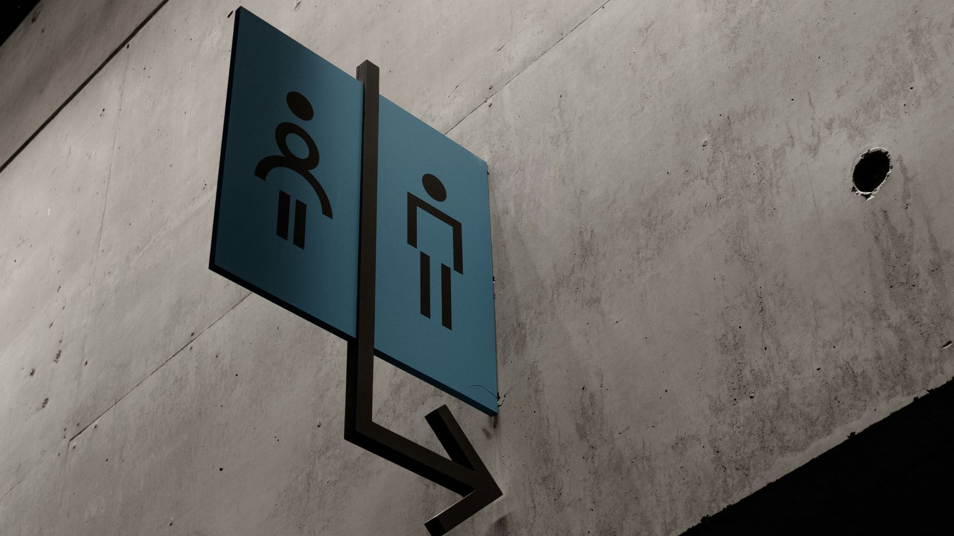 blue and white no smoking sign