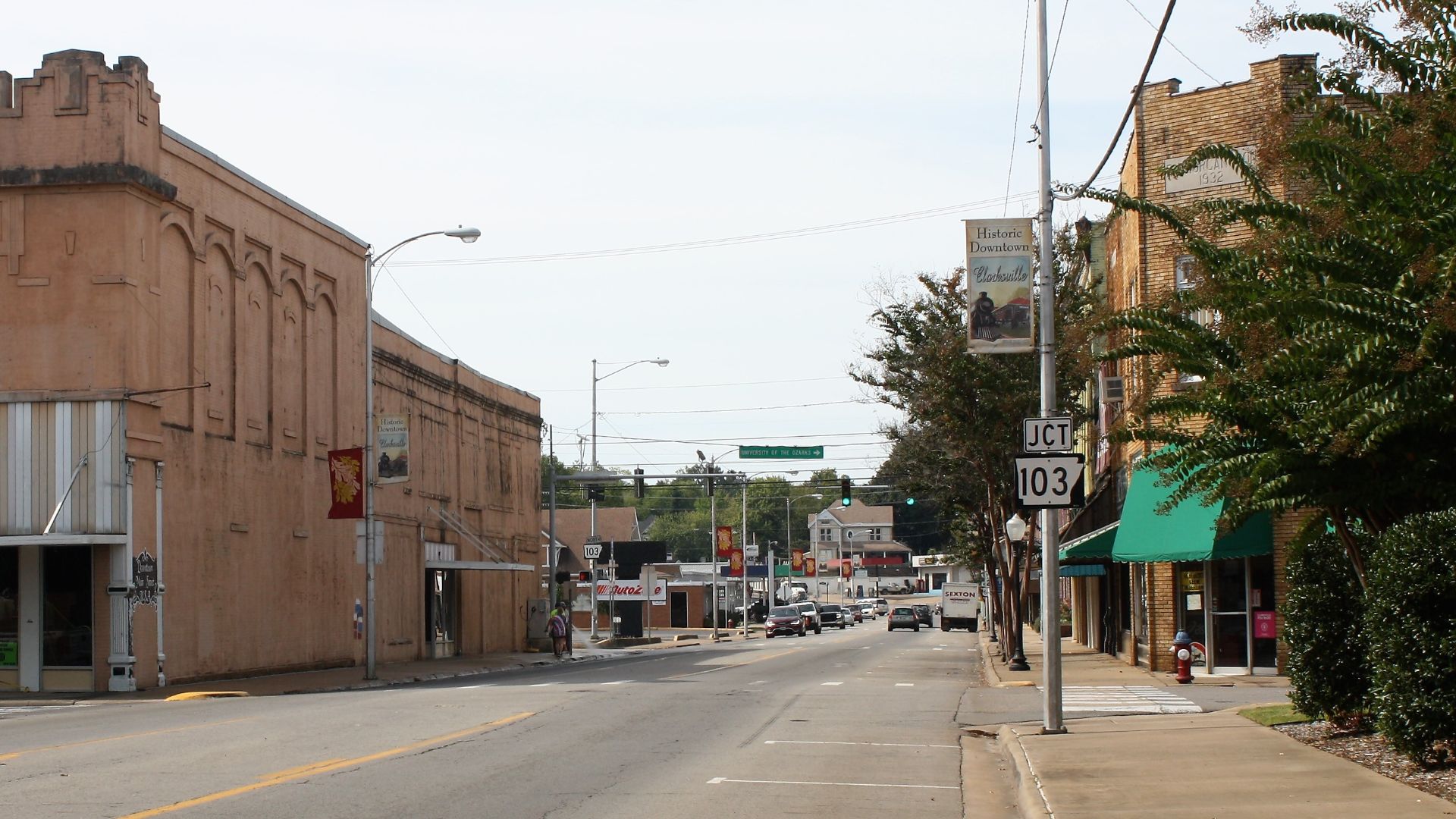 File:US 64 and AR 103 in downtown Clarksville, AR 001.jpg