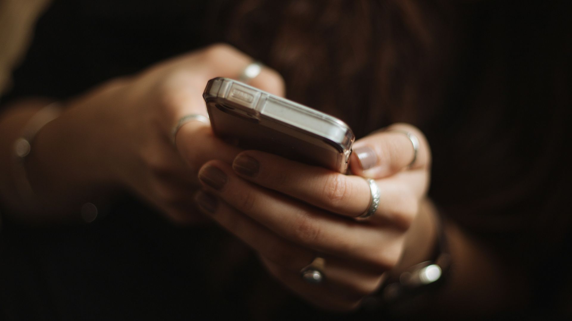 person using smartphone