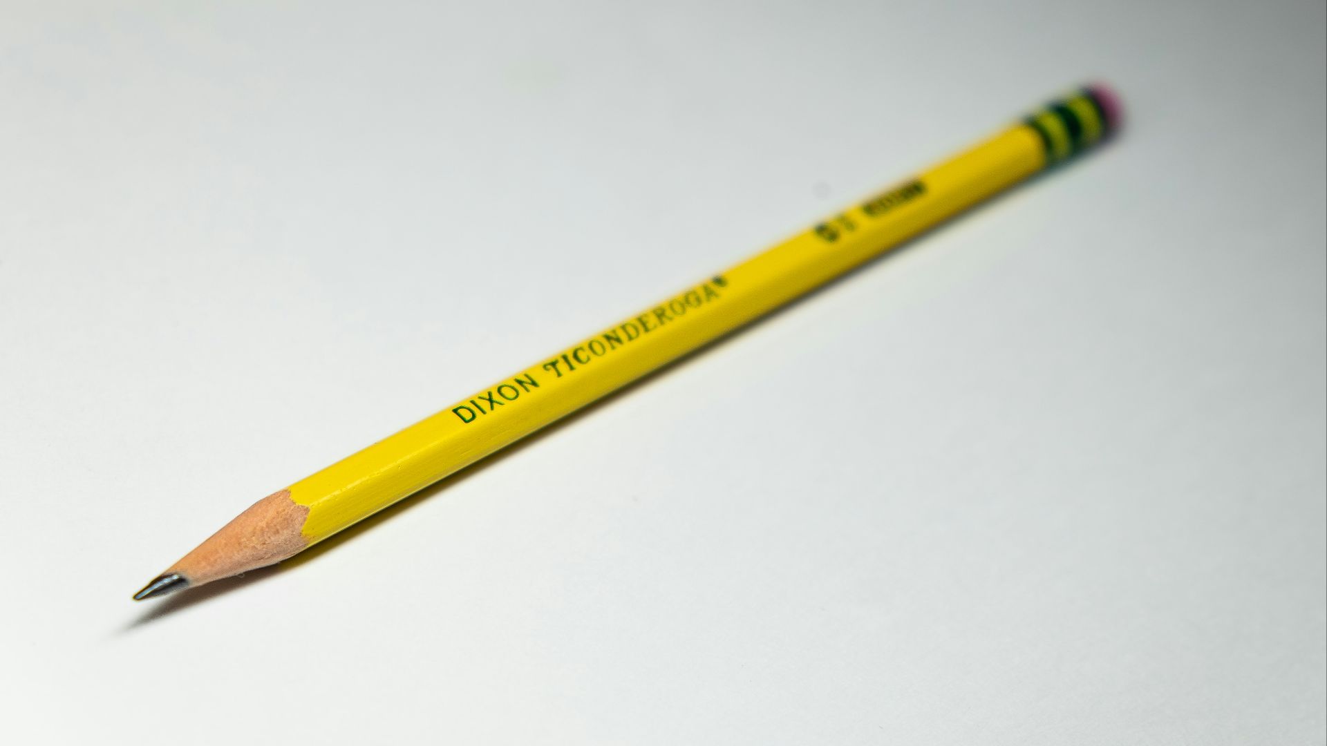 a pencil with a yellow tip