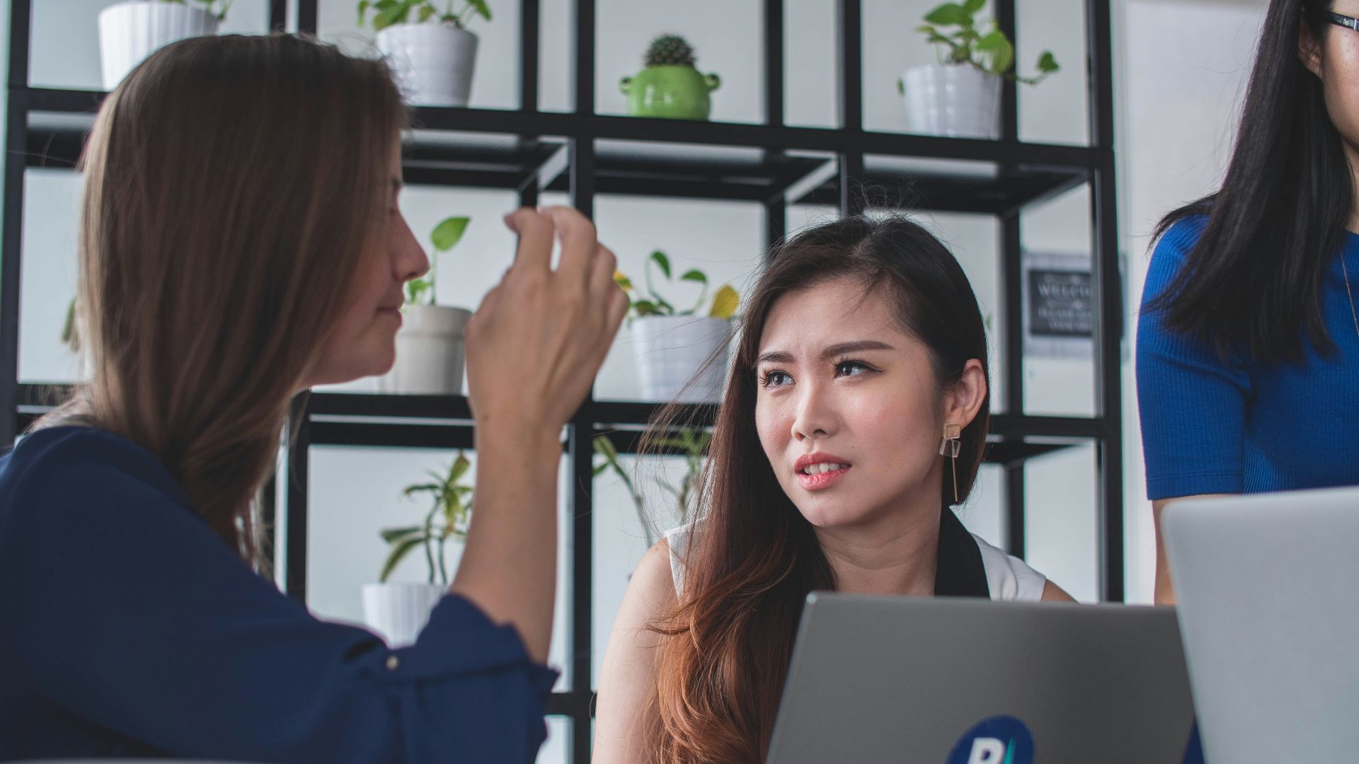 woman sitting in front of laptop