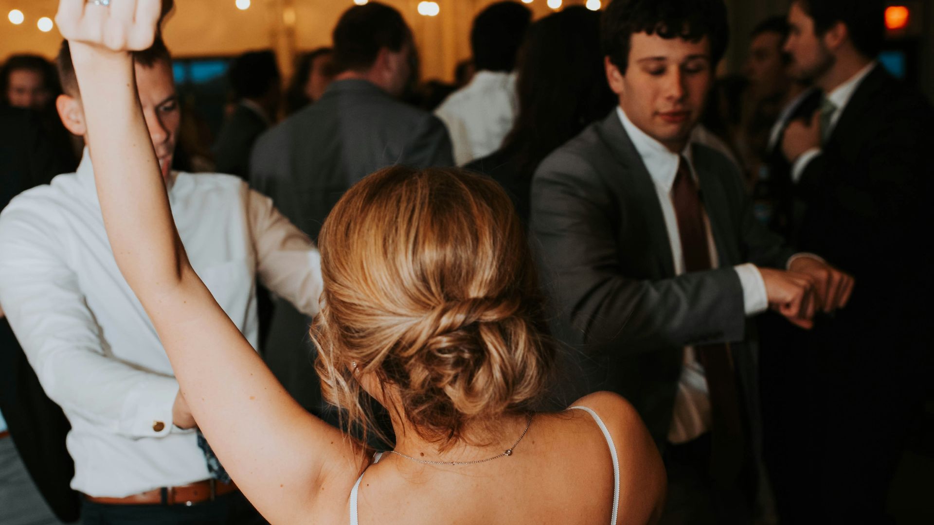 a bride and groom dancing at their wedding reception