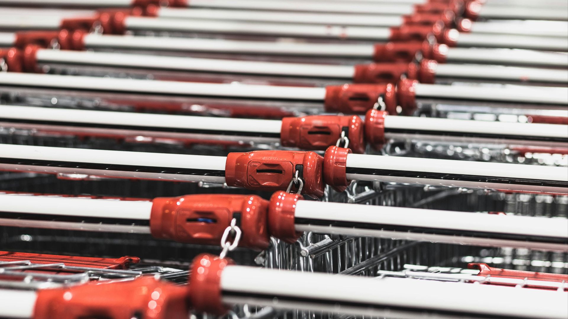 photo of stacked shopping carts