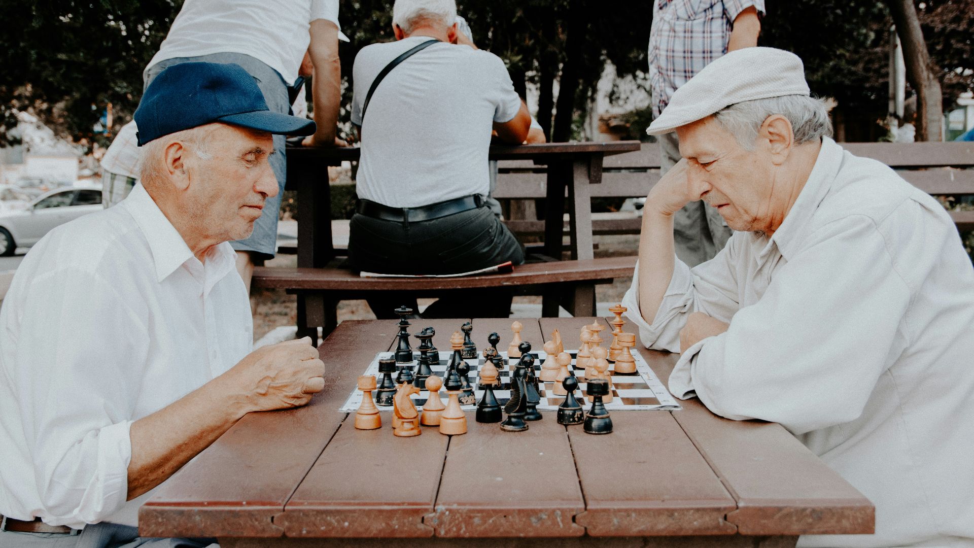 two men playing chess
