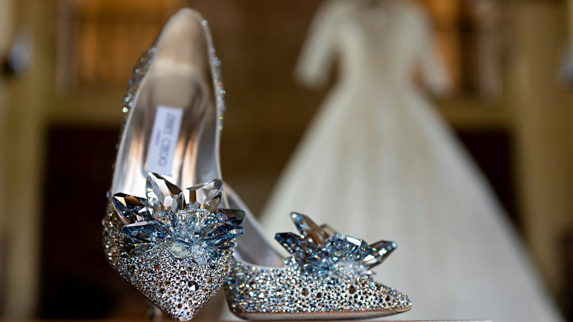 a close up of a pair of shoes on a table