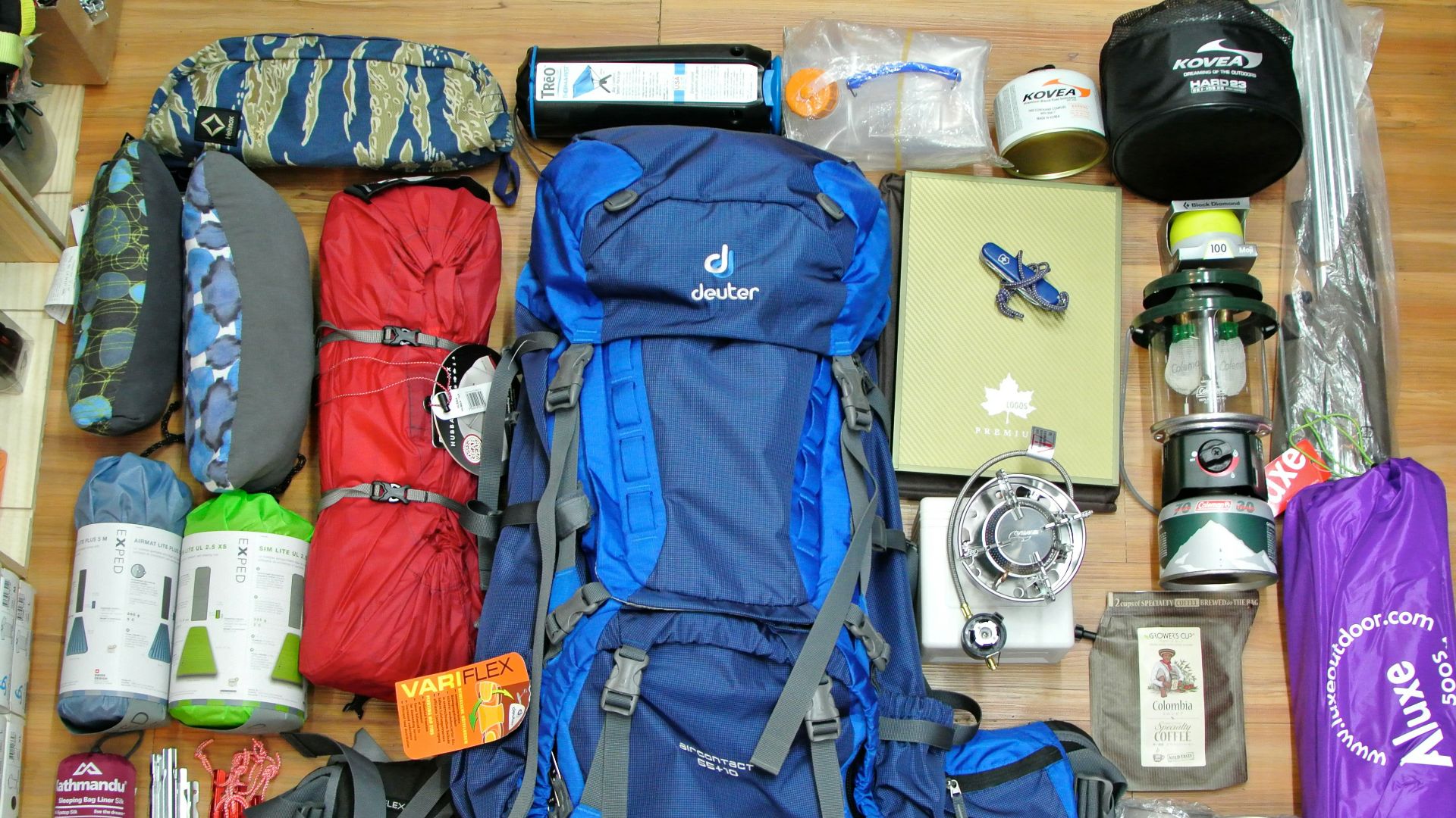 blue and black the north face backpack