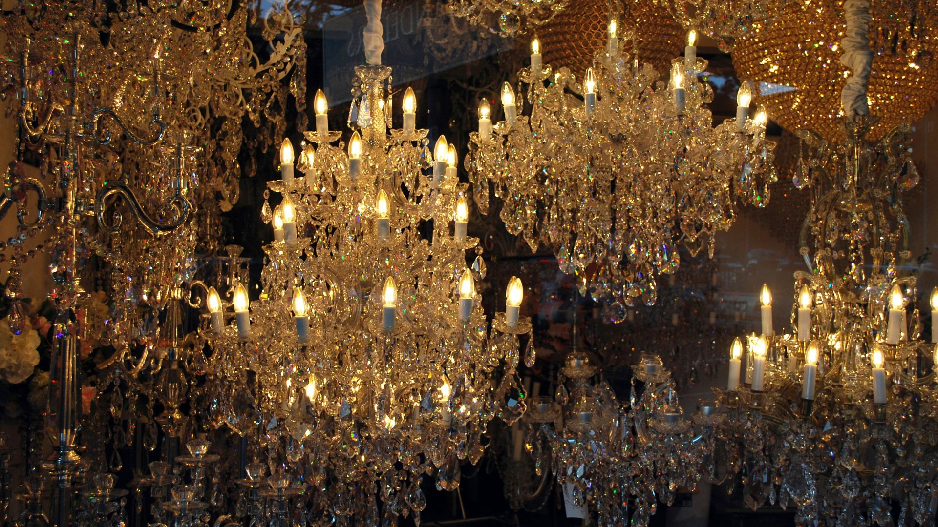 a chandelier with many candles