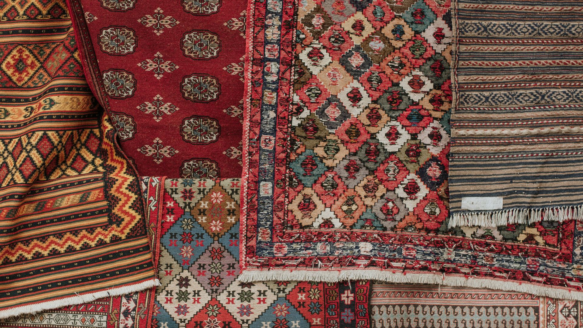 red white and black floral textile