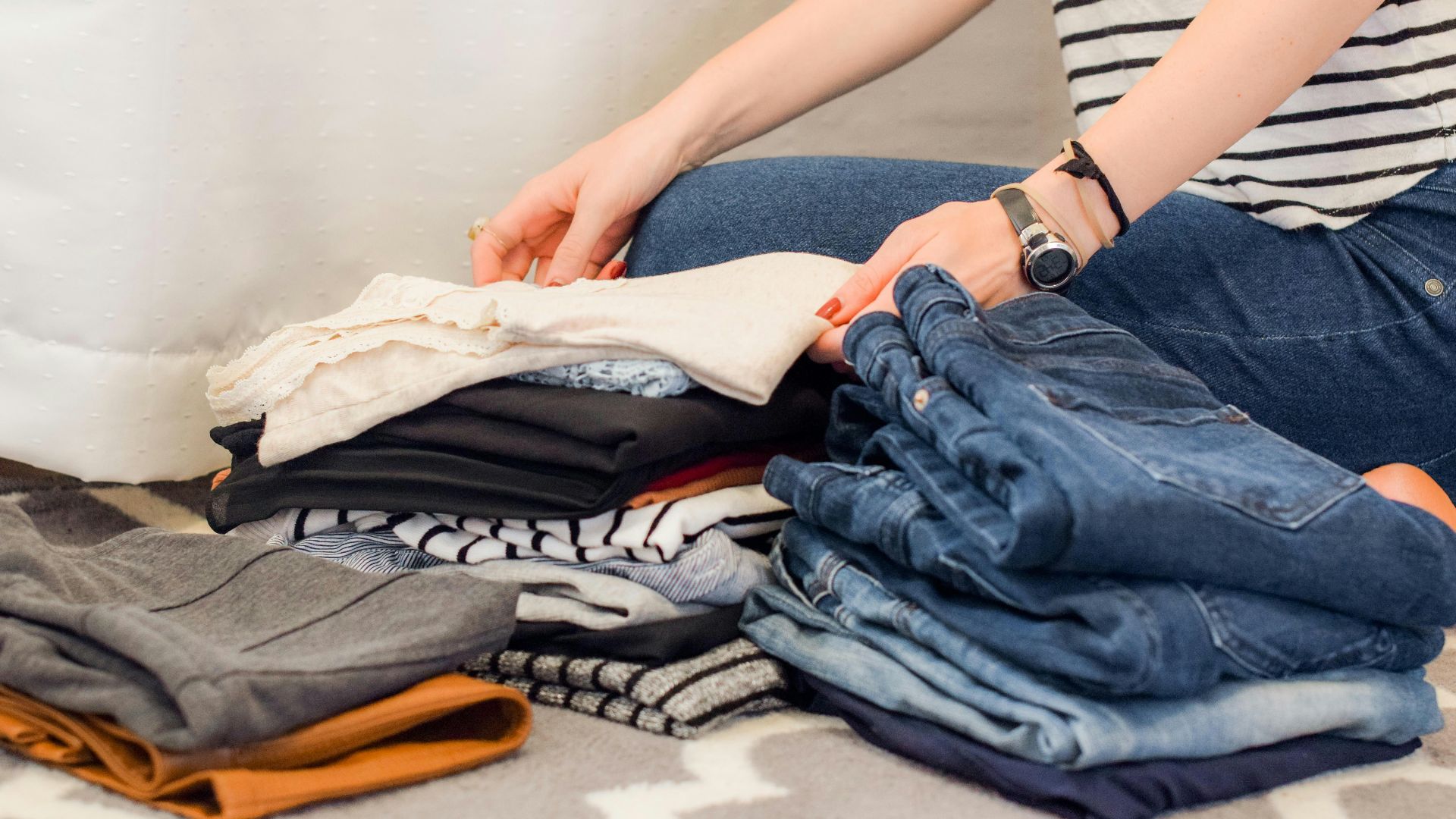 assorted-color apparels