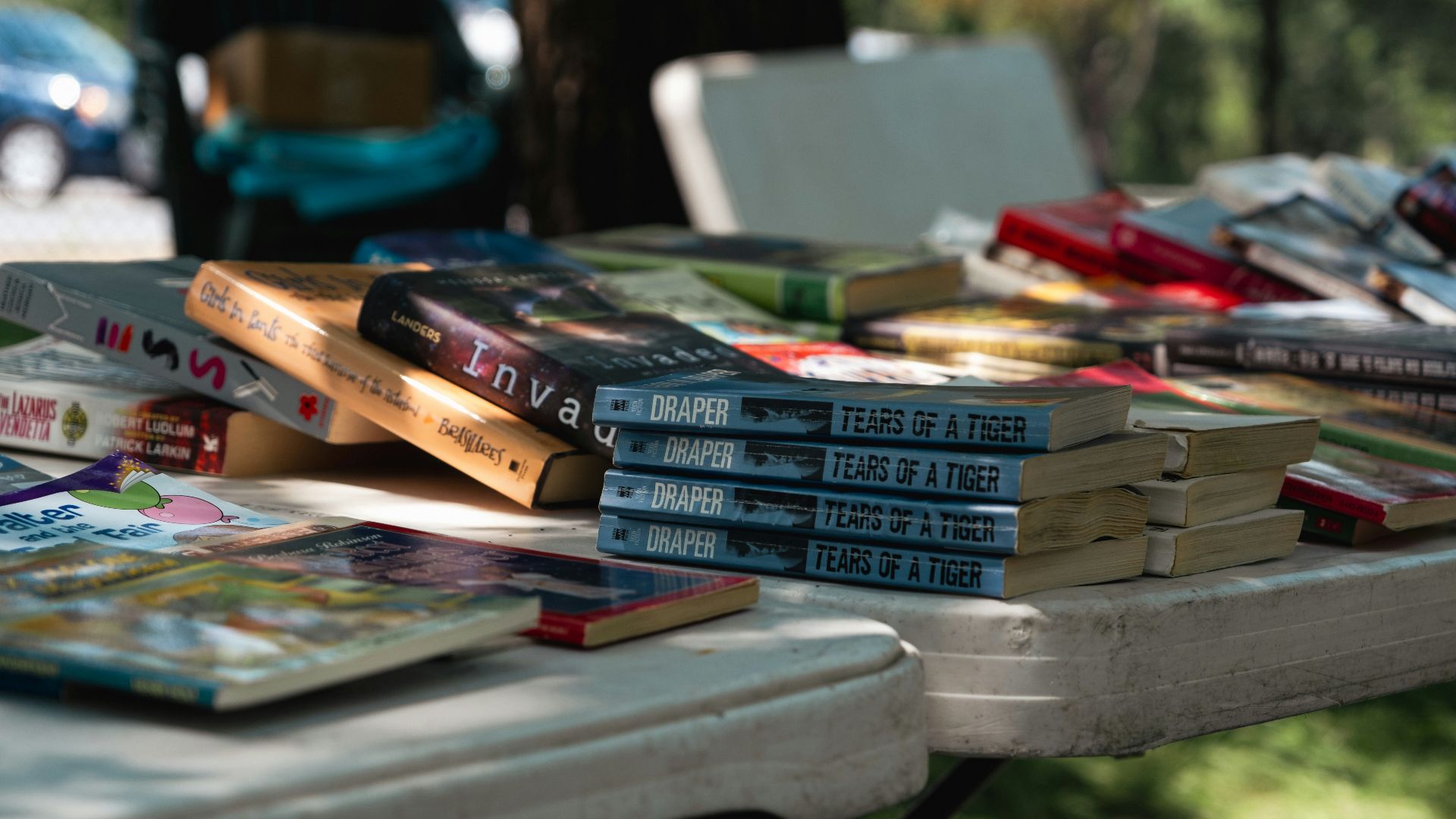 a bunch of books that are sitting on a table