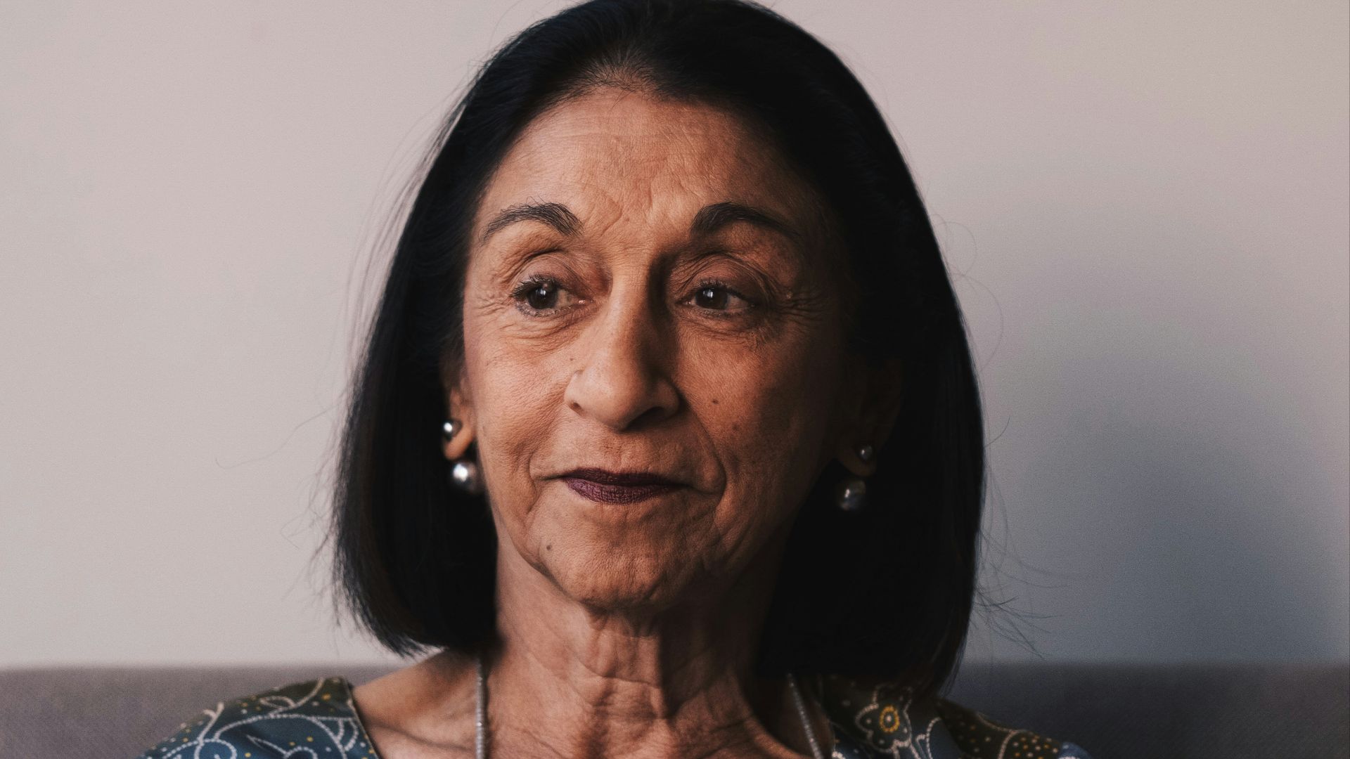 woman wearing blue top