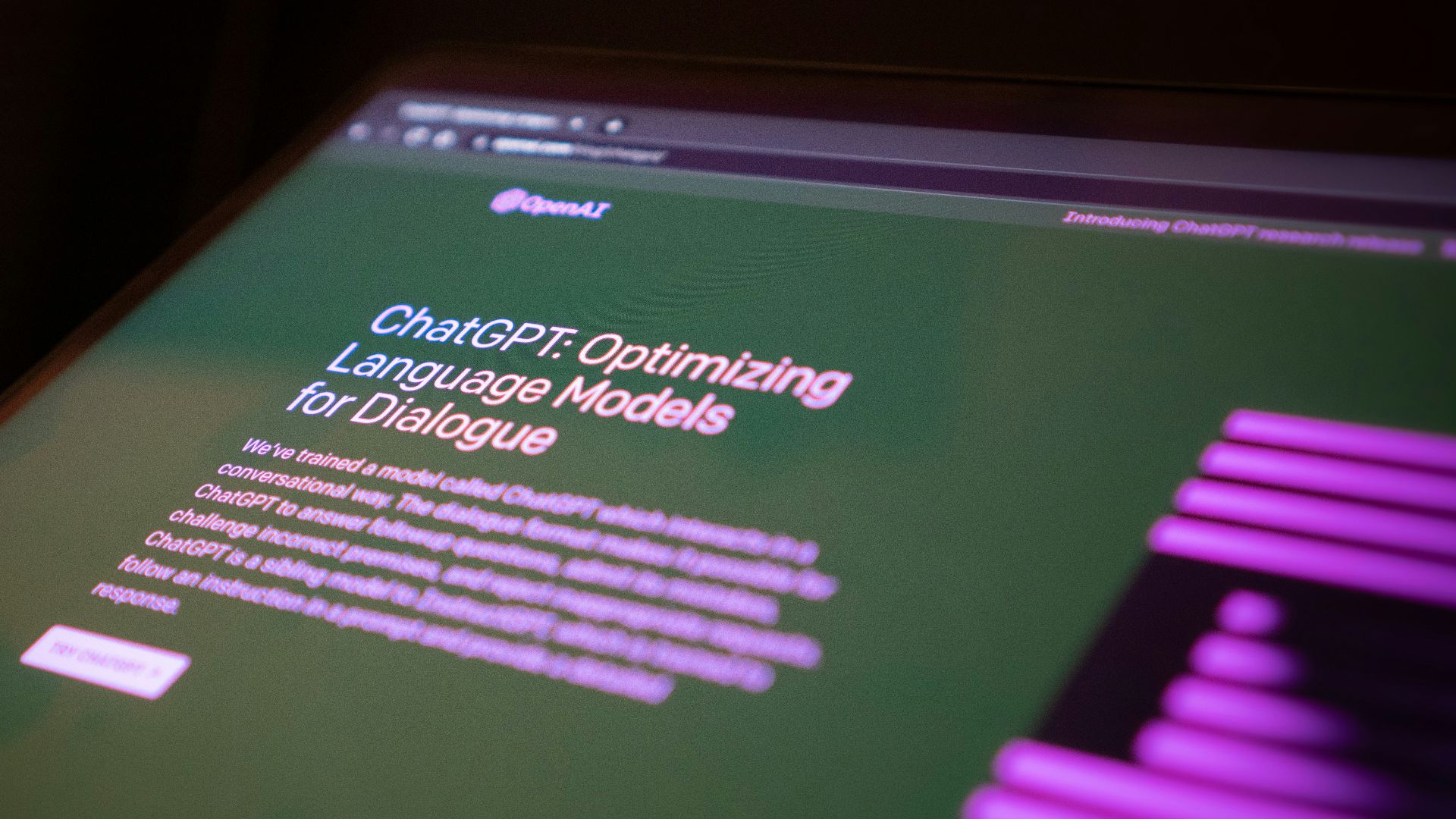 a close up of a computer screen with a blurry background