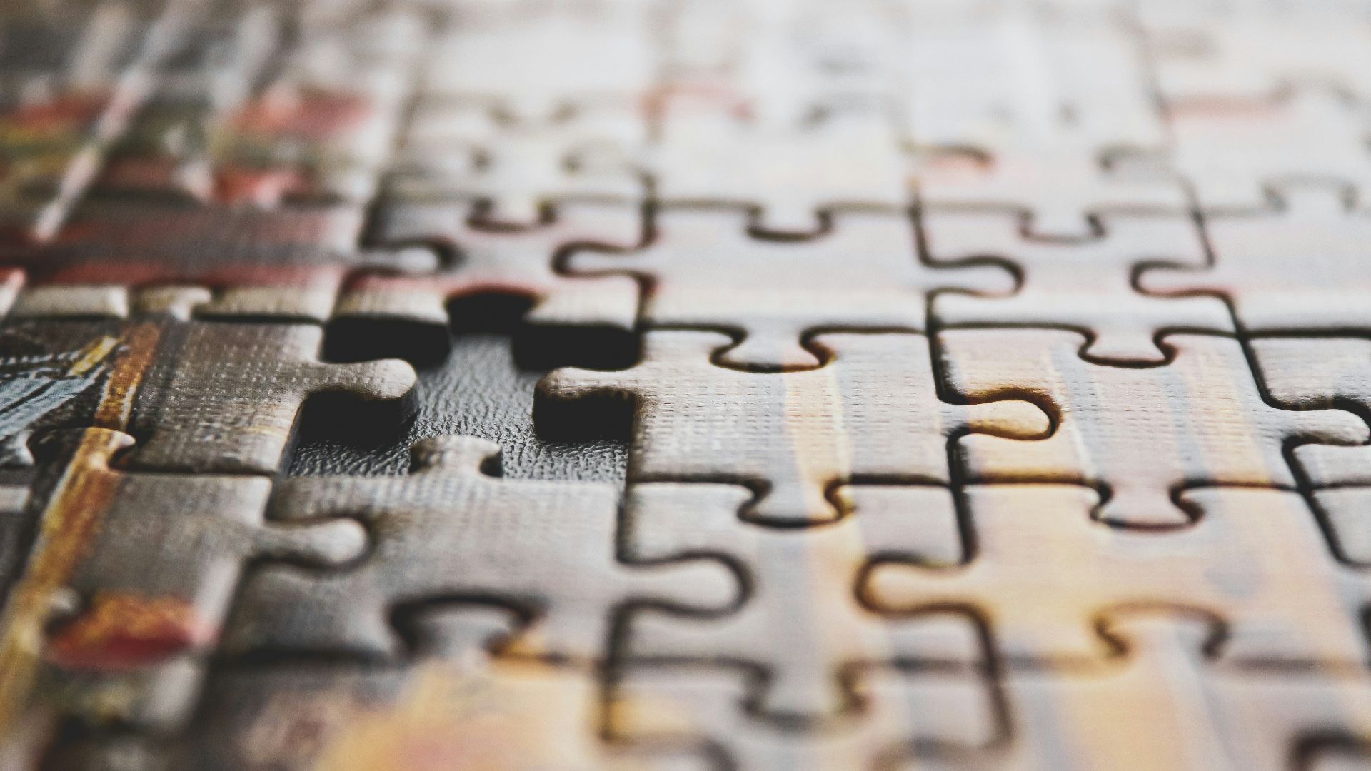 brown and black jigsaw puzzle