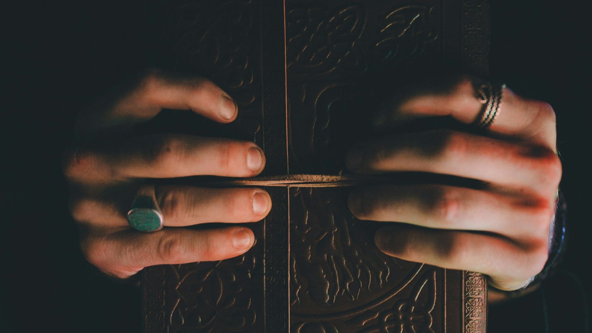 person holding hardbound book