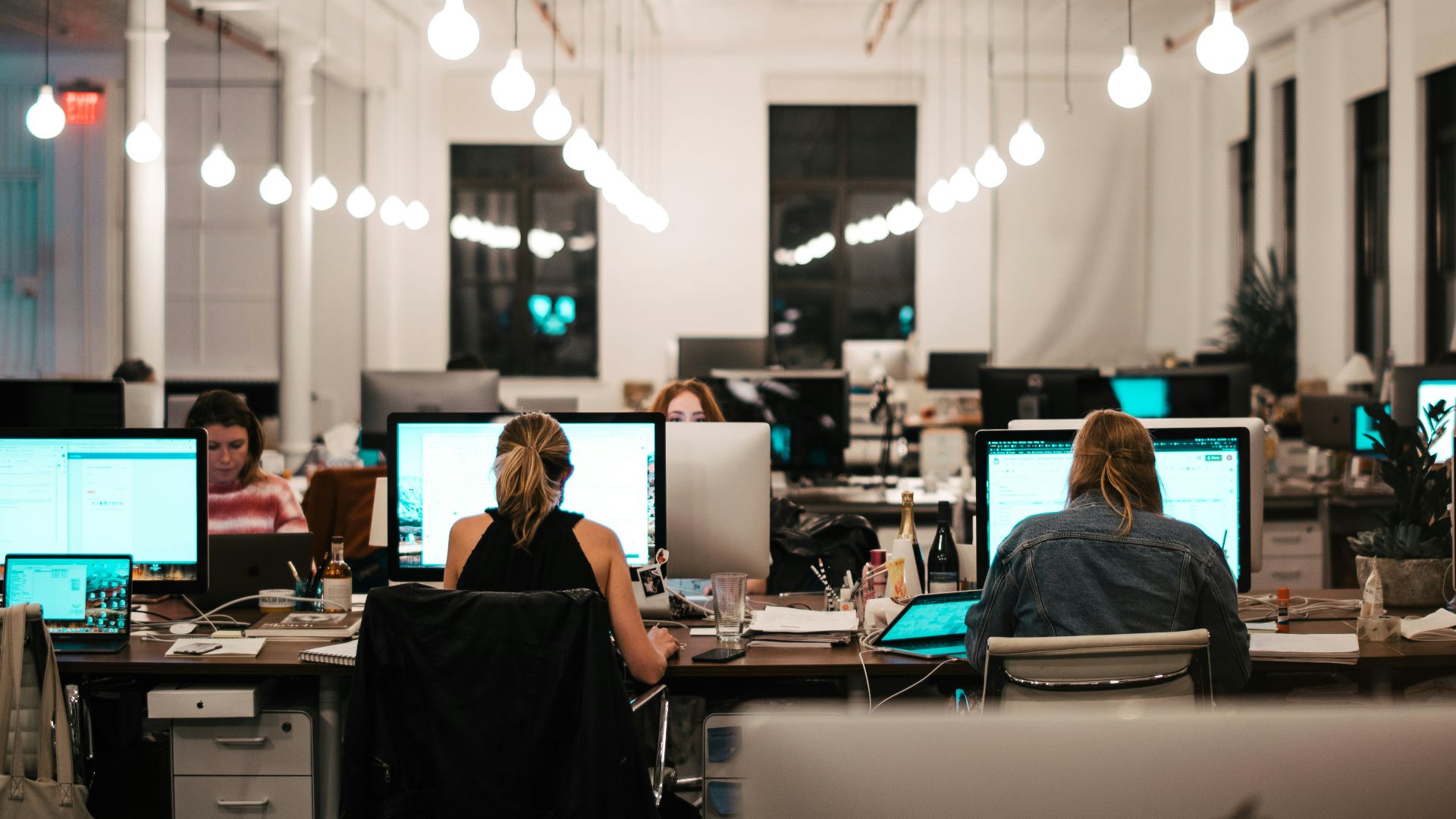 people sitting on chair in front of computer
