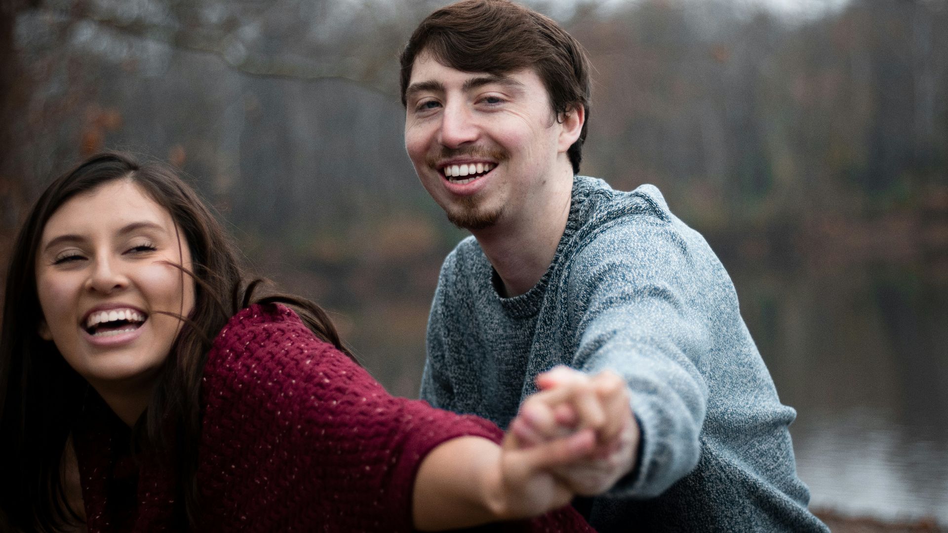 a man and a woman posing for a picture