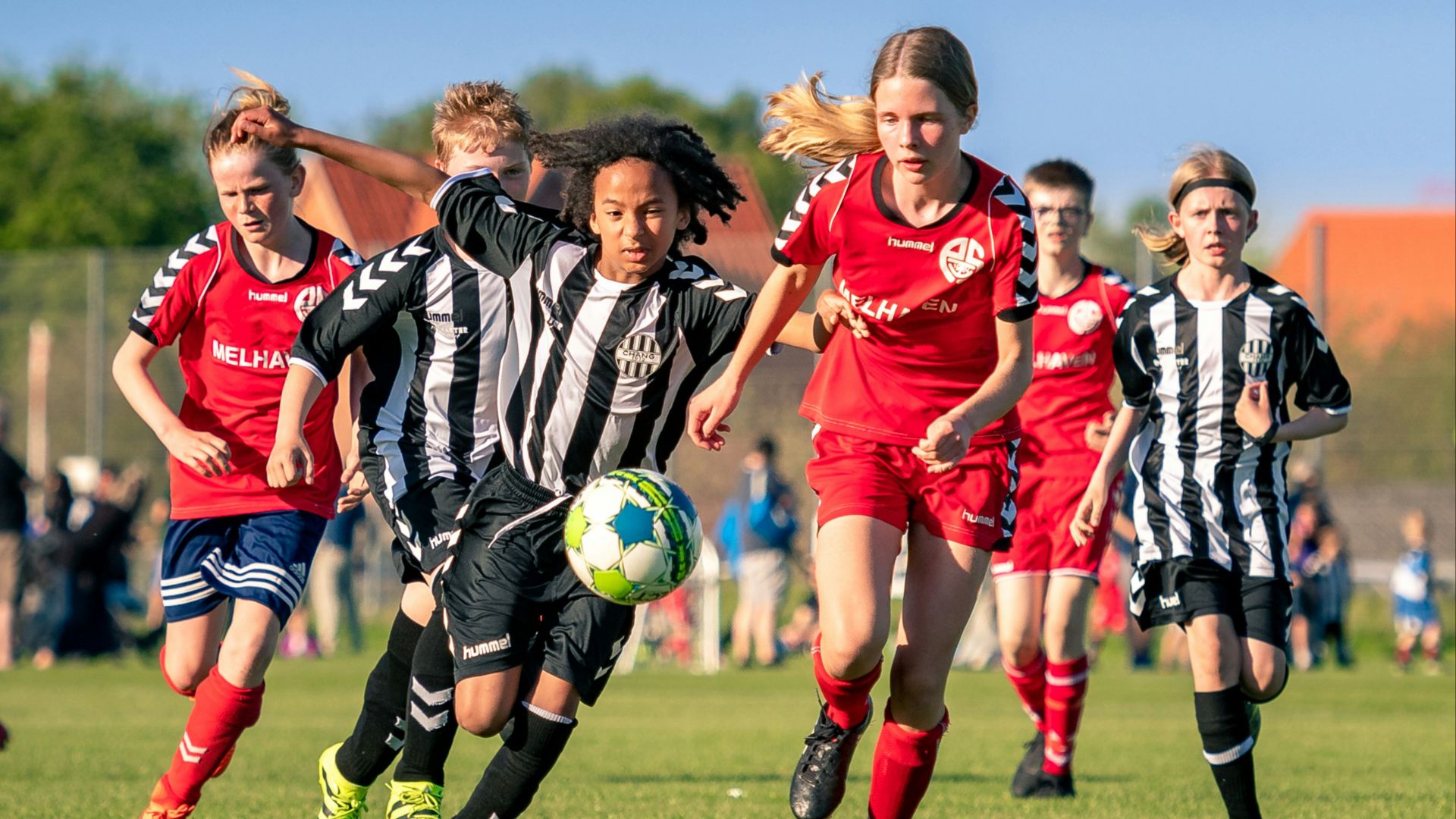 group of people playing soccer on green grass field during daytime