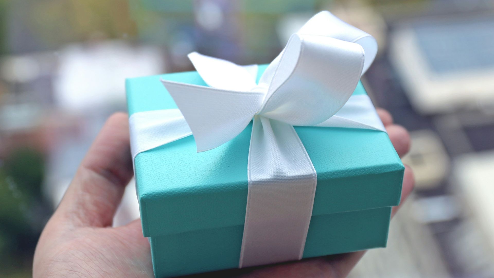 green and white gift box