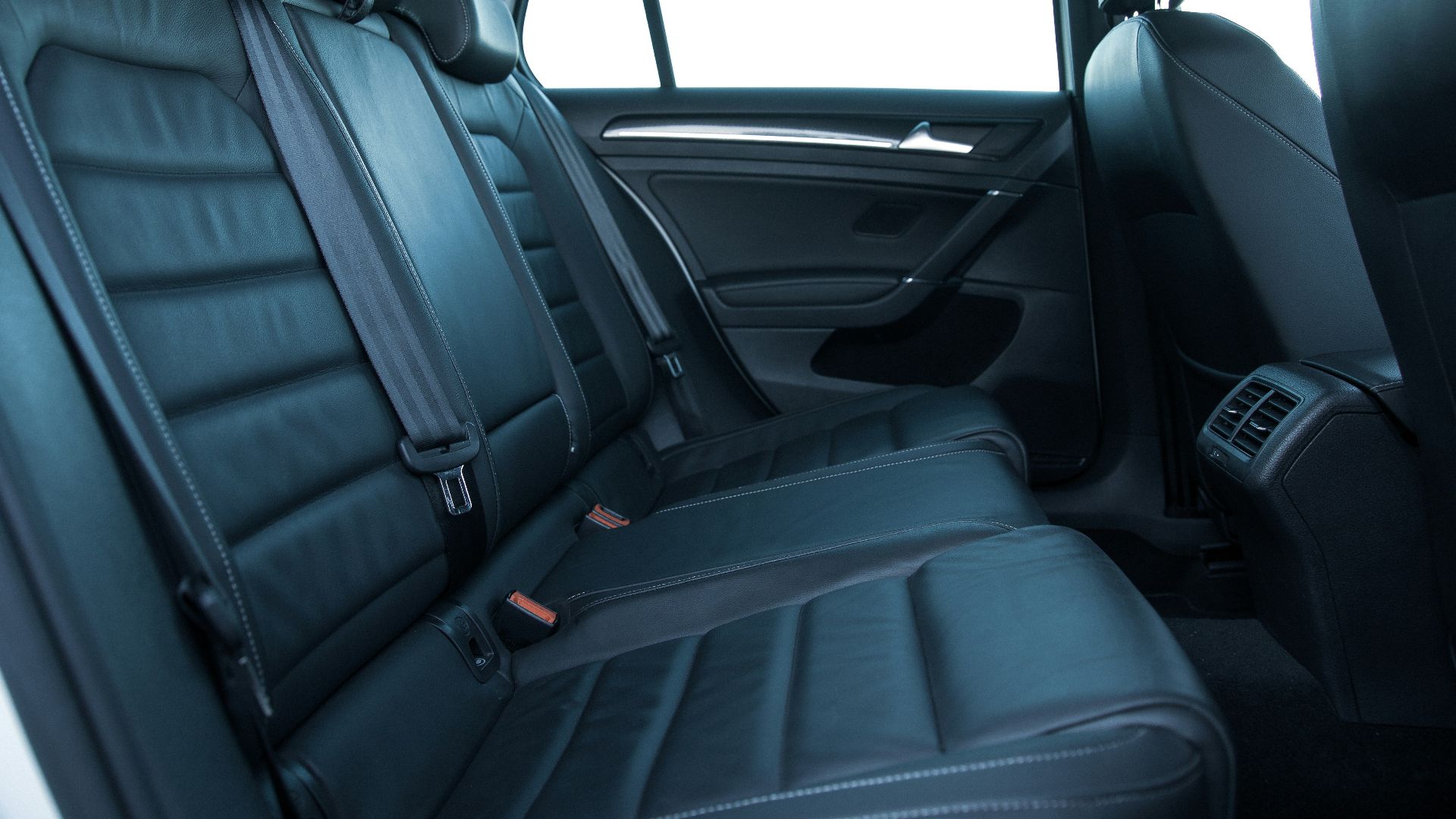 black car seat in car