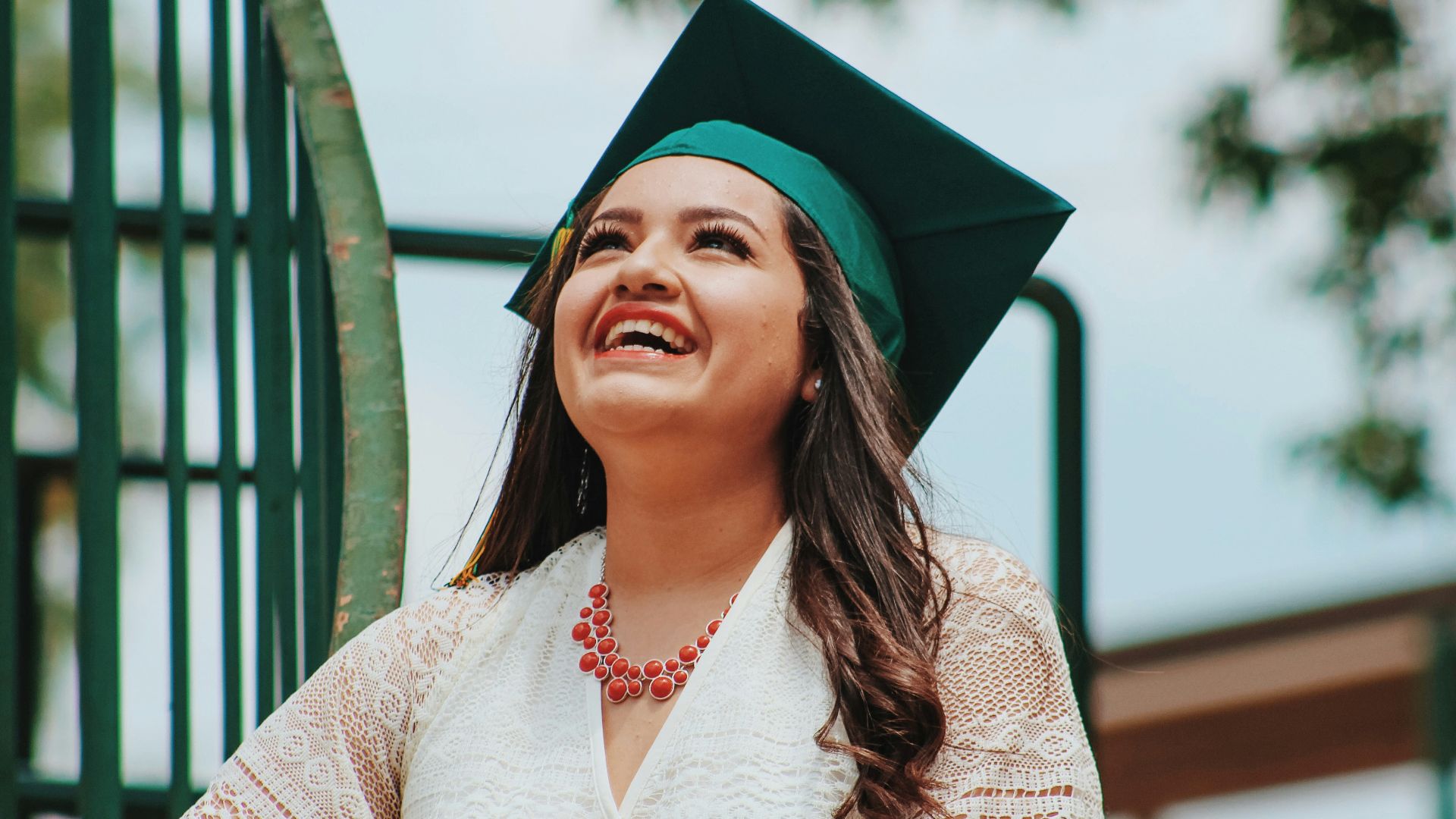 woman wearing black mortar board